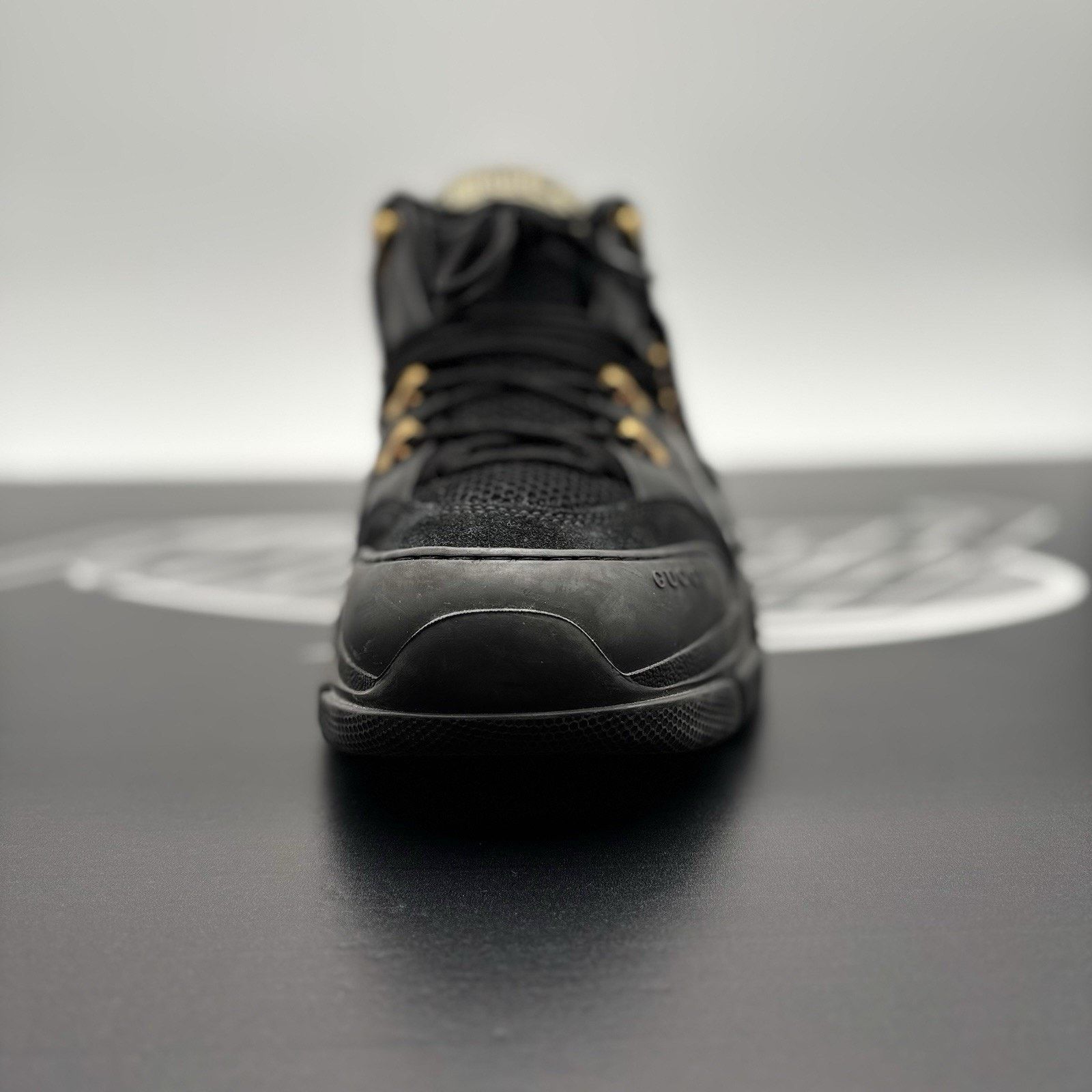 Gucci Gucci Flashtrek ' SEGA Black Leather ' | GOOD CONDITION! Size US 8.5 / EU 41-42 - 15 Thumbnail