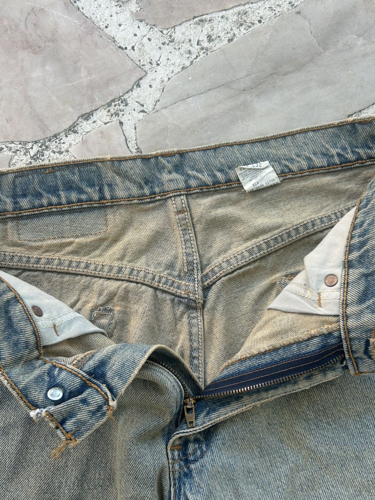 Levi's Levis 565 Denim Camo Shorts Size US 31 - 9 Thumbnail