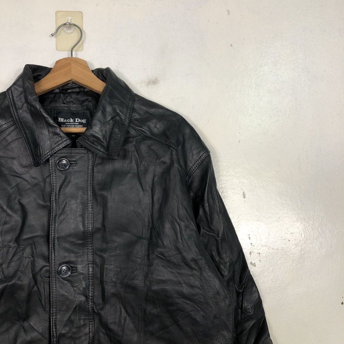 Japanese Brand 📌Vintage Leather Jacket Black Dog Blanket Issey Miyake Size US M / EU 48-50 / 2 - 8 Thumbnail