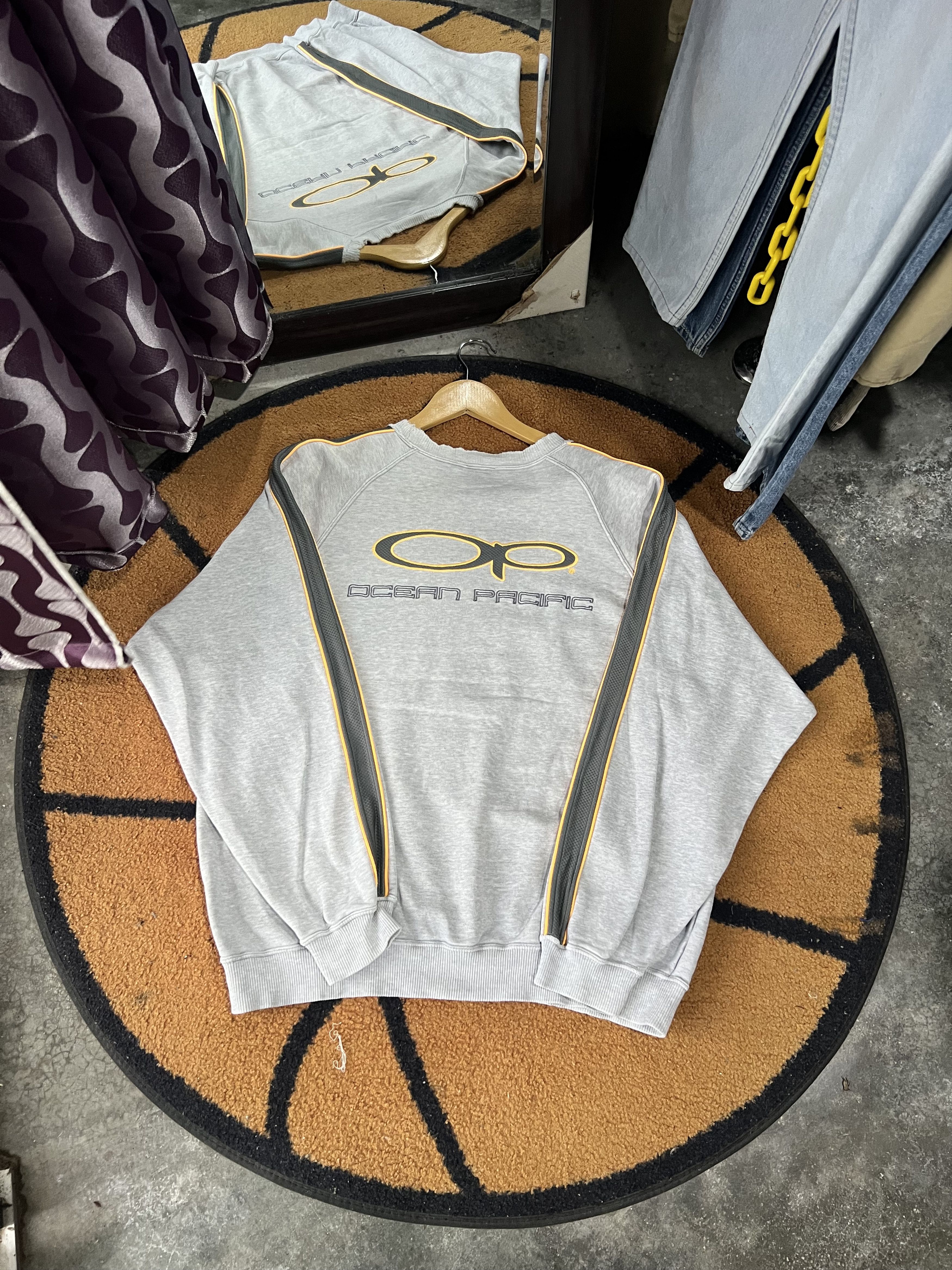 Ocean Pacific 🔥Distressed Ocean Pacific Side Stripe Sweatshirt Size US M / EU 48-50 / 2 - 17 Thumbnail