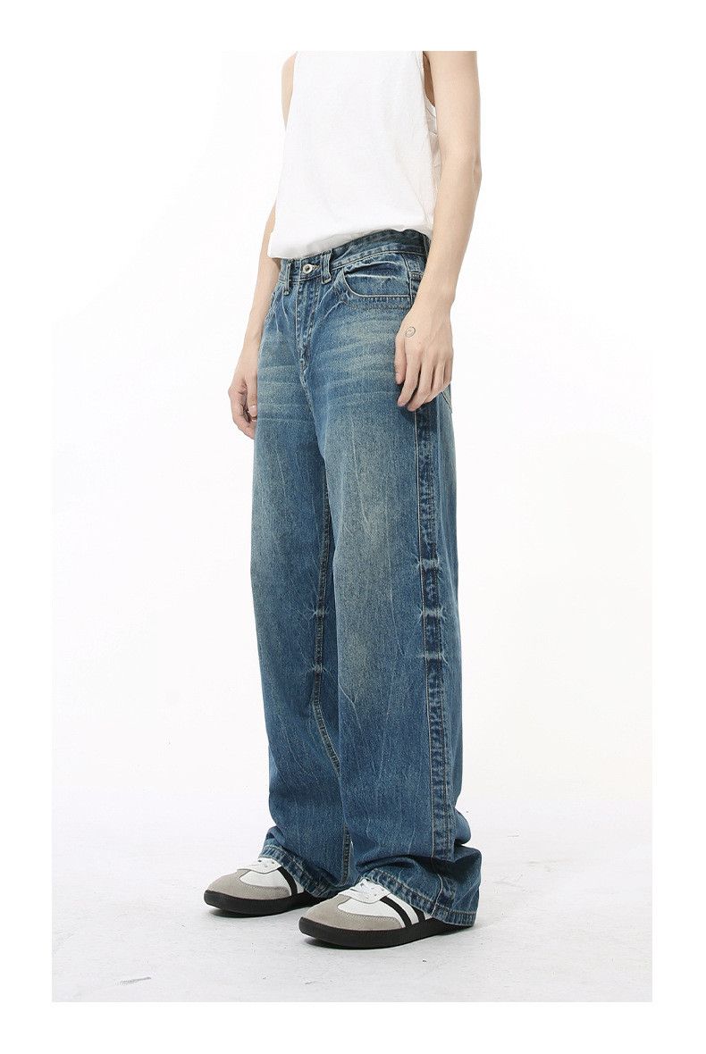 Japanese Brand × Jean Blue Vintage Lightning Washed Straight Jeans Size US 32 / EU 48 - 7 Thumbnail