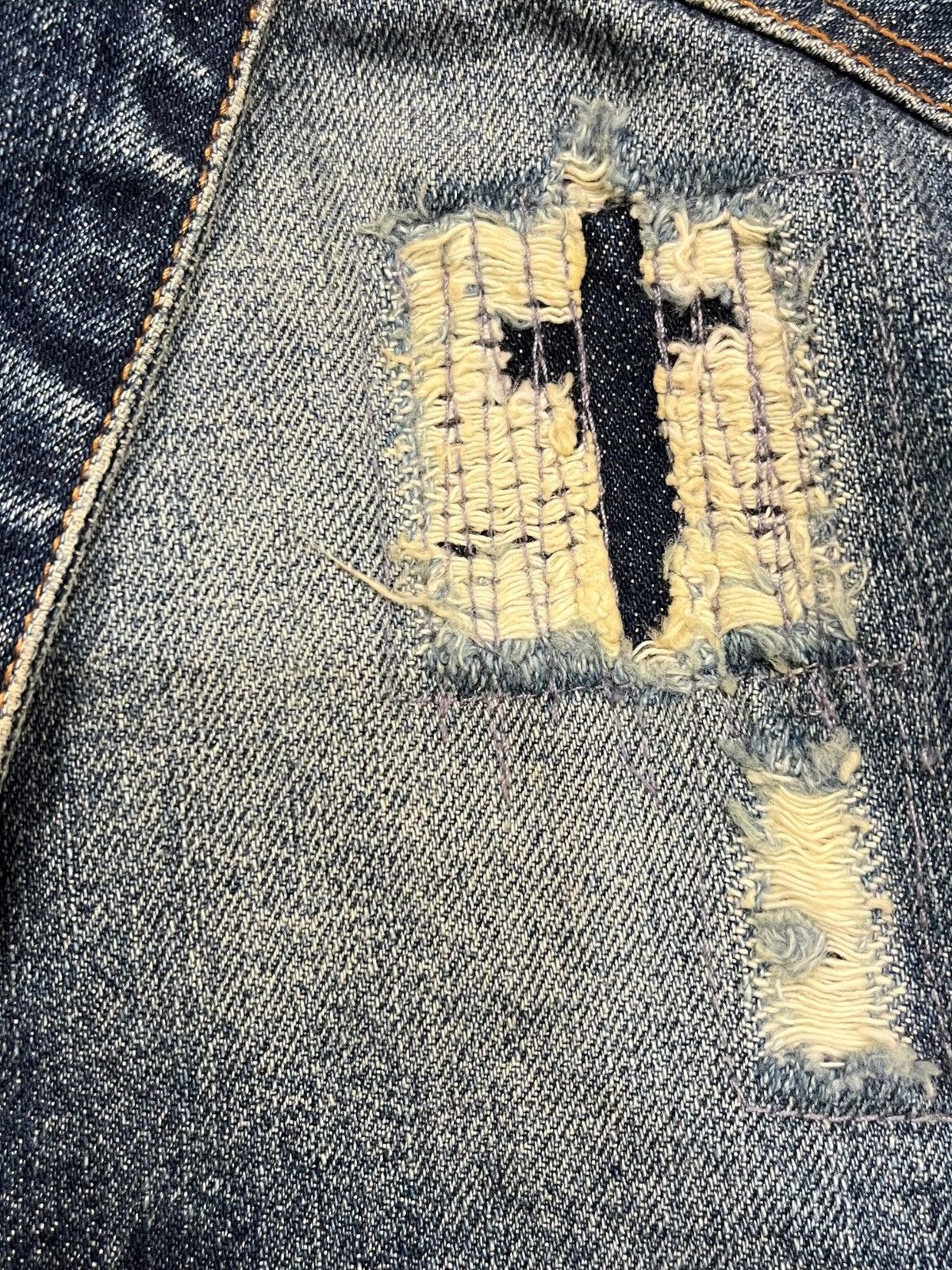 If Six Was Nine 2000s Jackrose - Crash Denim Cross Patch Jacket Size US M / EU 48-50 / 2 - 10 Thumbnail