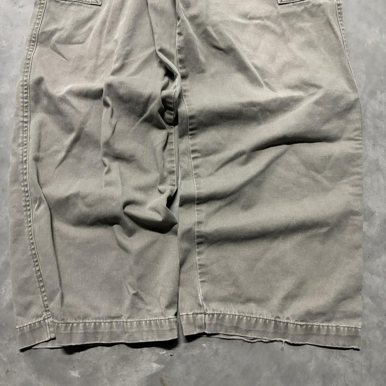Japanese Brand × Vintage Crazy Vintage Y2K/2000s Baggy Khaki Skater Cargo Pants! Size US 26 / EU 42 - 6 Thumbnail