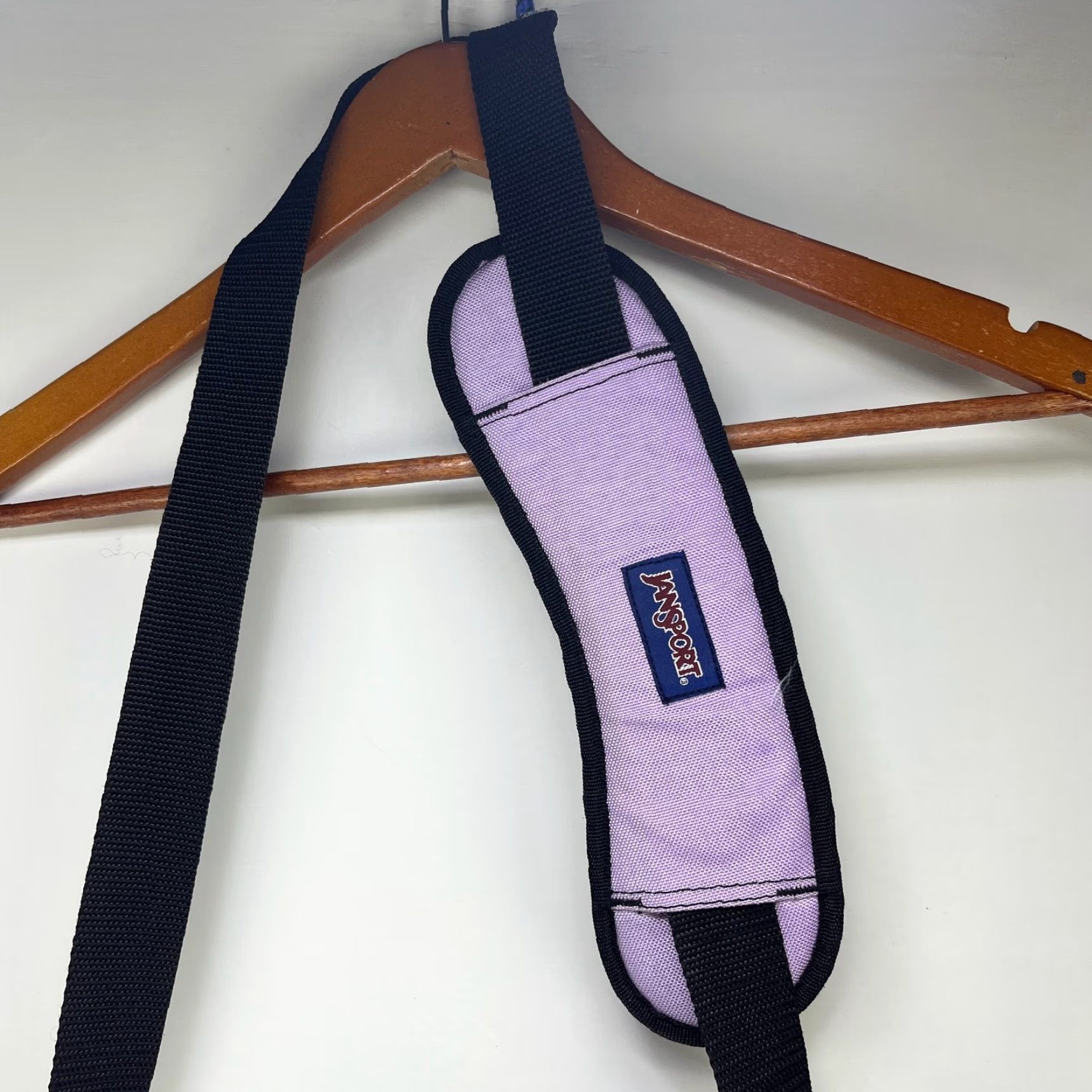 Jansport VINTAGE Jansport 90s Leather Nylon Crossbody Satchel Bag Mens Purple Canvas Zip Bag Travel Casual - 90s Theme, Jeans? Size ONE SIZE - 4 Thumbnail