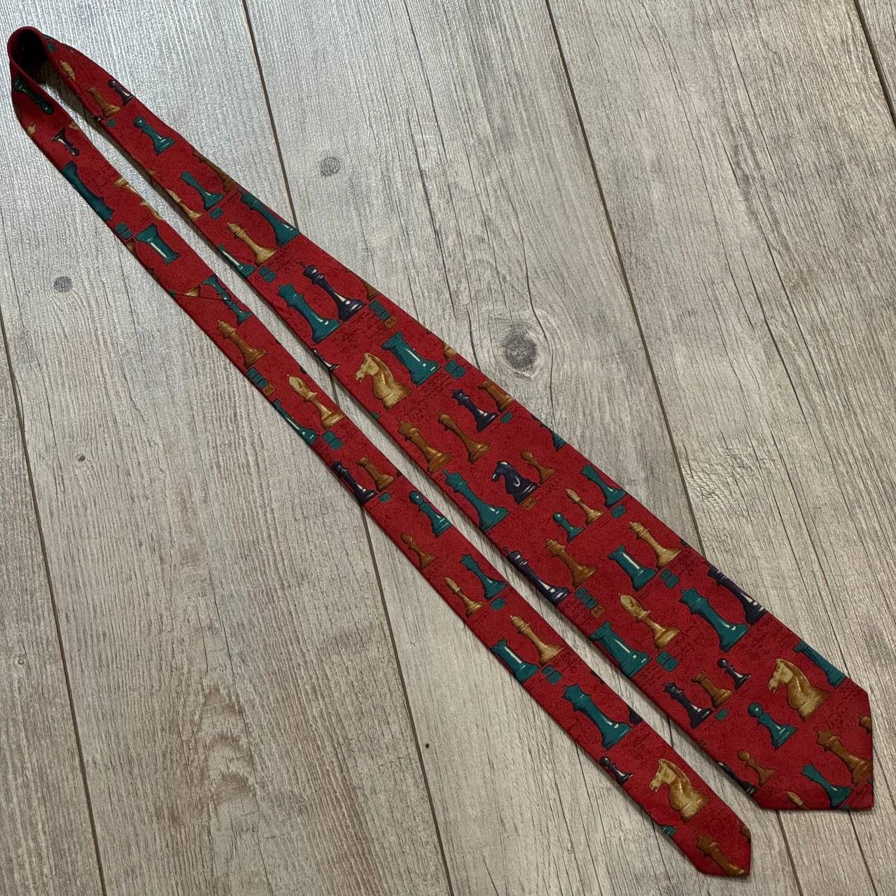 Yves Saint Laurent Vintage YSL Yves Saint Laurent Chess Pattern Silk Tie Size ONE SIZE - 6 Thumbnail