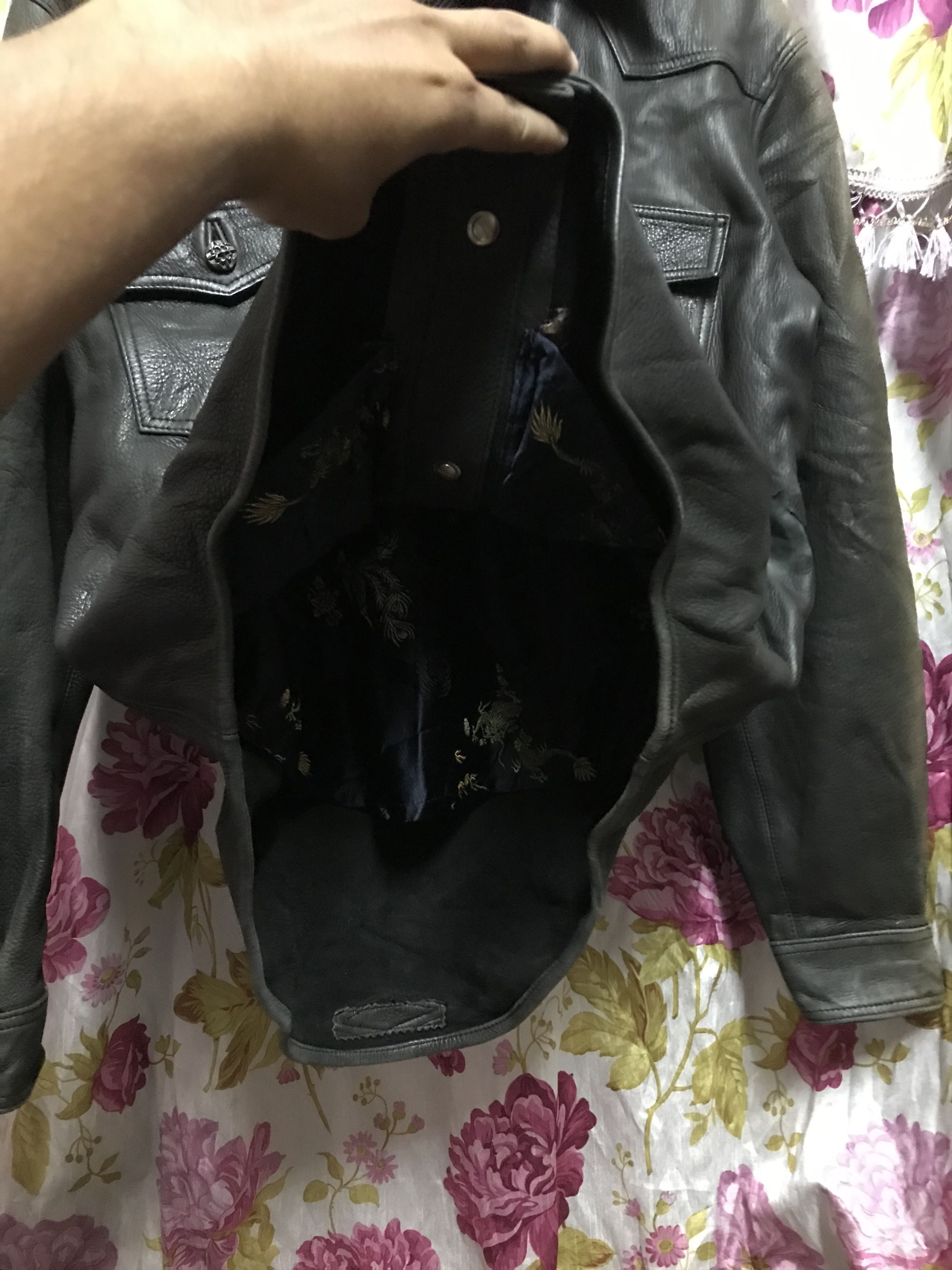 A&G Rock VINTAGE AMAL GUESSOUS TRUCKER LEATHER STERLING BLACK JACKET Size US S / EU 44-46 / 1 - 3 Thumbnail