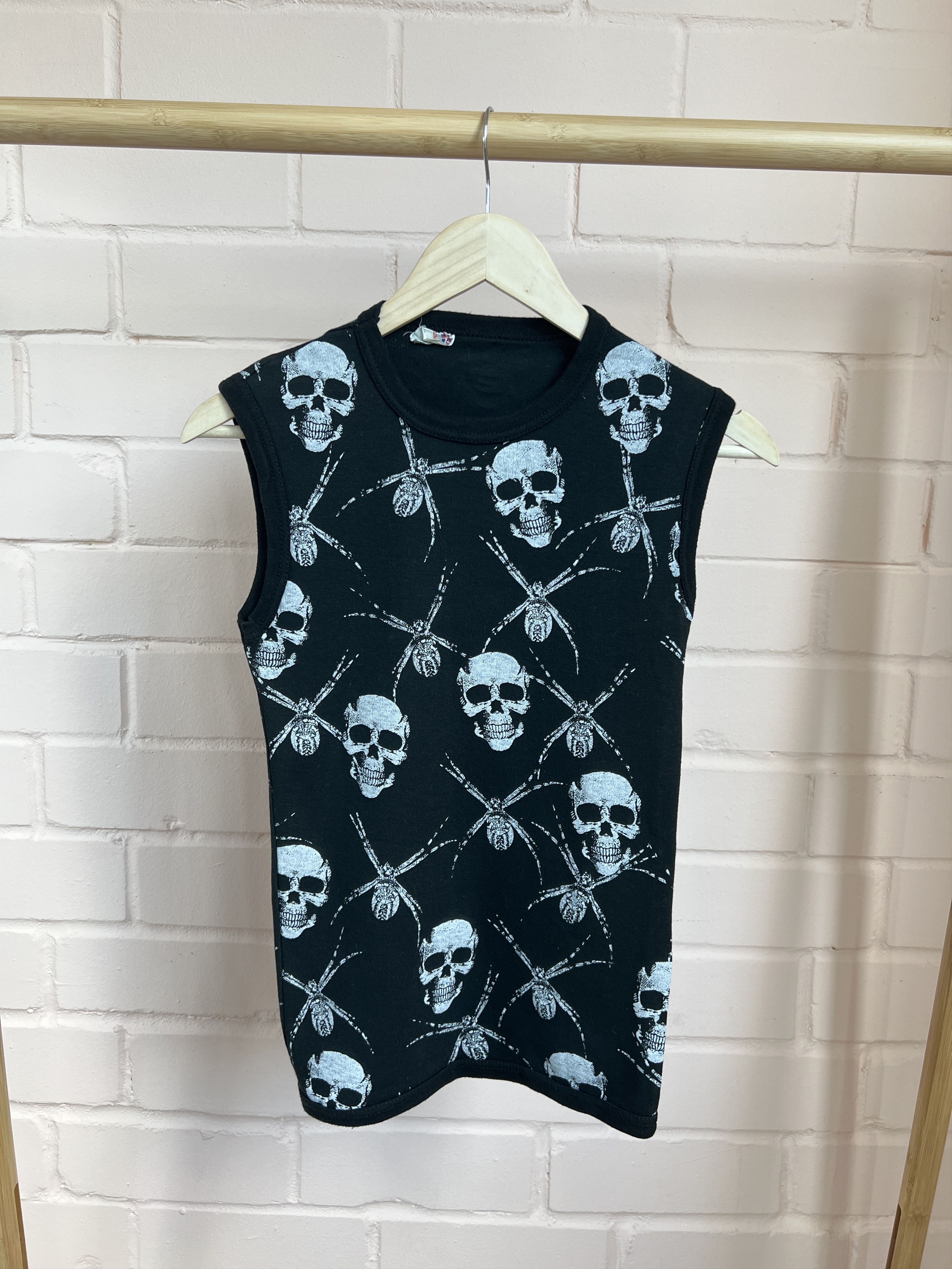 Vintage Crazy Vintage Punk Skinhead Printed Tank Spiders Skull Size US S / EU 44-46 / 1 - 4 Thumbnail