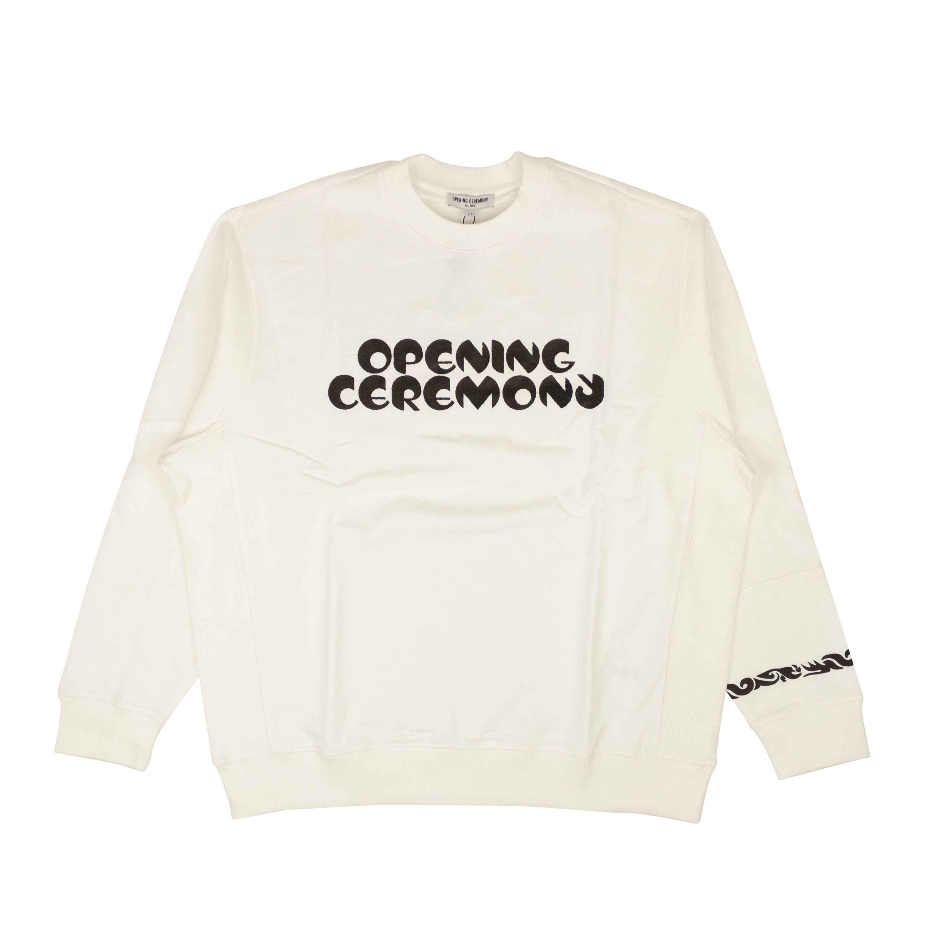 image of Opening Ceremony Optic White Unisex Seasonal Sweatshirt Size M, Men's