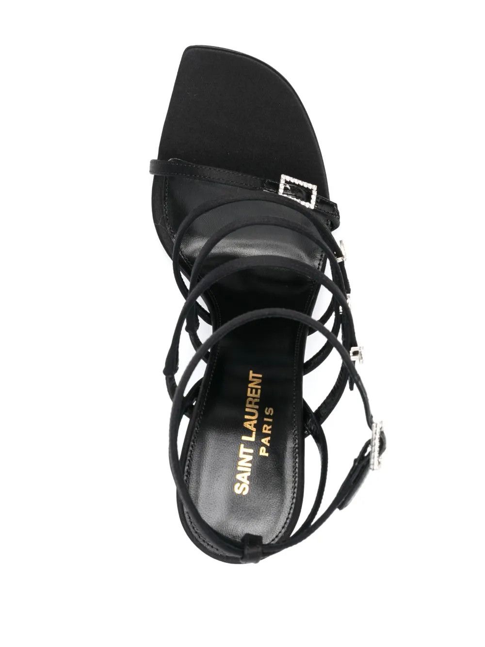 Saint Laurent Paris o1y0126 Ankle Strap Sandals in Black Size US 7 / IT 37 - 3 Thumbnail