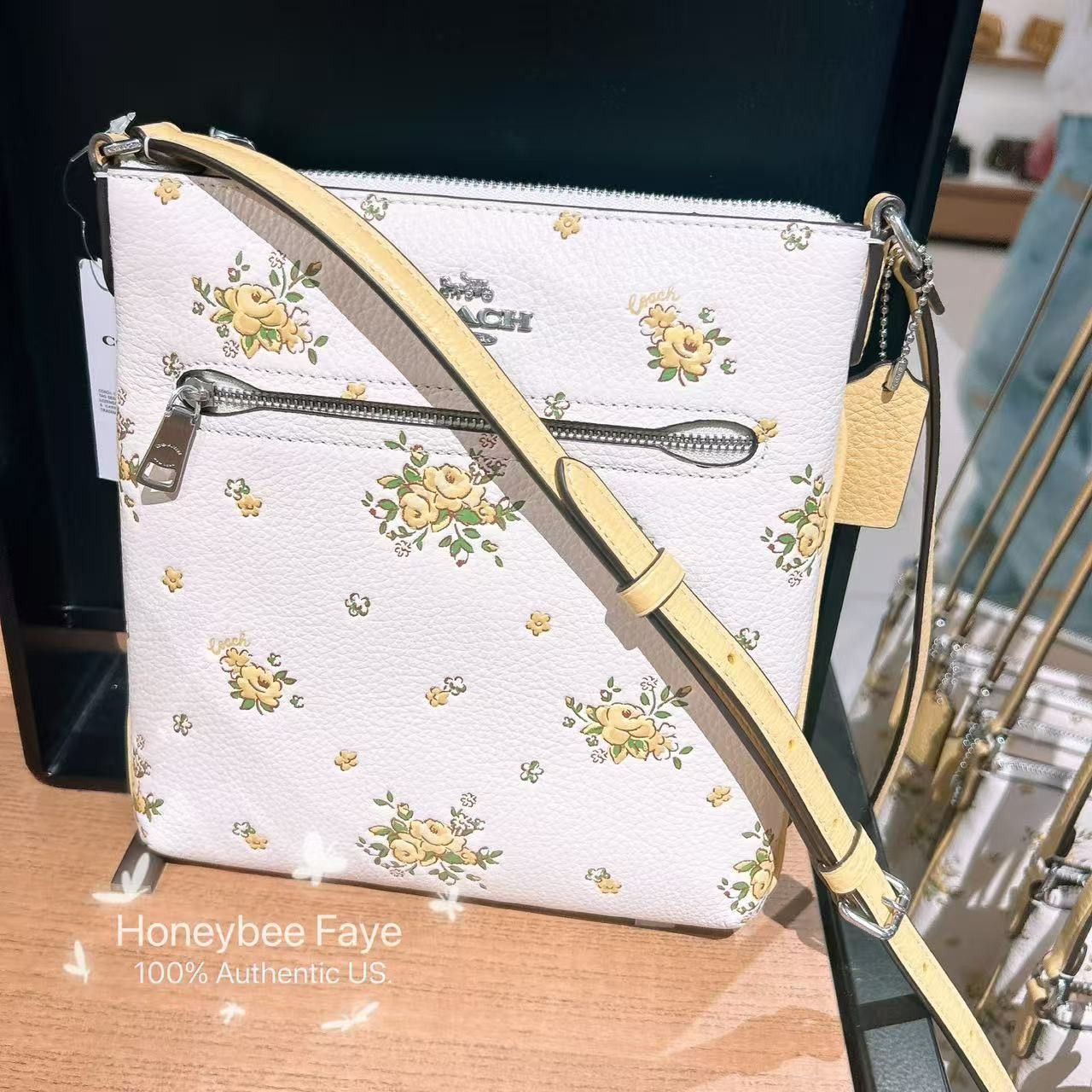 Coach NWT Coach Mini Rowan File Bag With Floral Print CAQ08 Size ONE SIZE - 2 Thumbnail