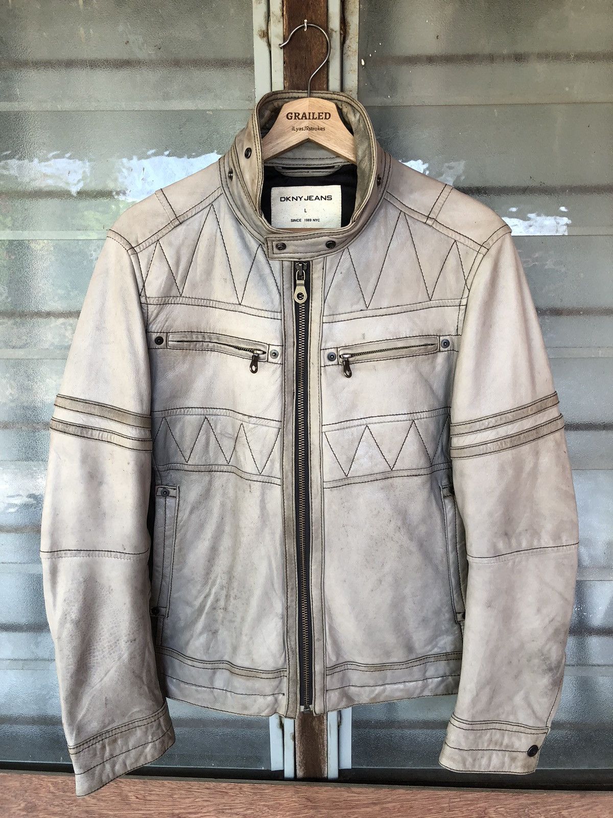 DKNY DKNY Ride Punk Leather Jacket Size US L / EU 52-54 / 3 - 1 Thumbnail