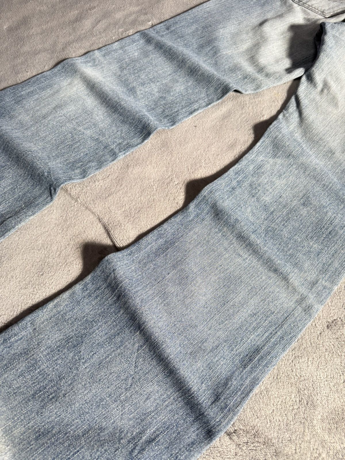 Edwin × Vintage Edwin XV441 Bootcut Flared Natural Distressed Jeans Size US 30 / EU 46 - 14 Thumbnail