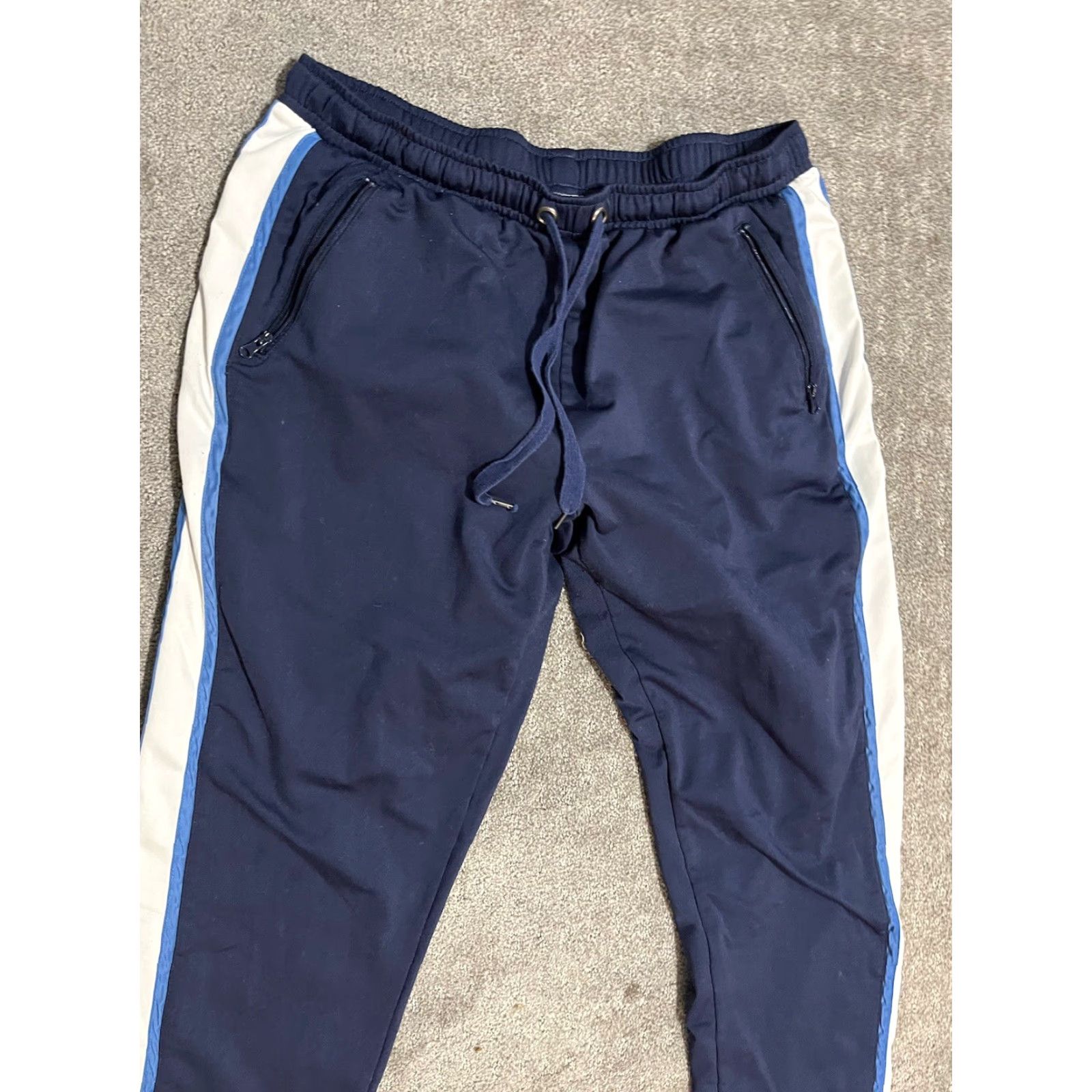 Vintage Aerie Women's Athletic Pants Size M Polyester Blend Navy Blue Jogger Athletic Regular Size 32" / US 10 / IT 46 - 3 Thumbnail