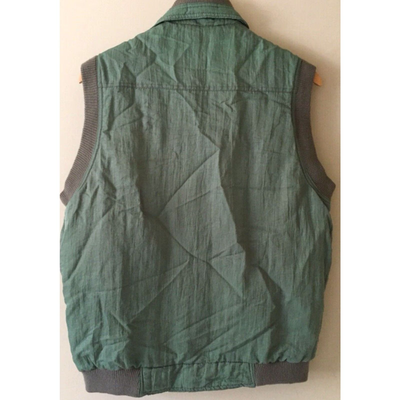 Mes Demoiselles Demoiselle 100% Pure Wool Green Jacket Vest L Womens Knitwear Casual VEST Jacket Size L / US 10 / IT 46 - 6 Thumbnail