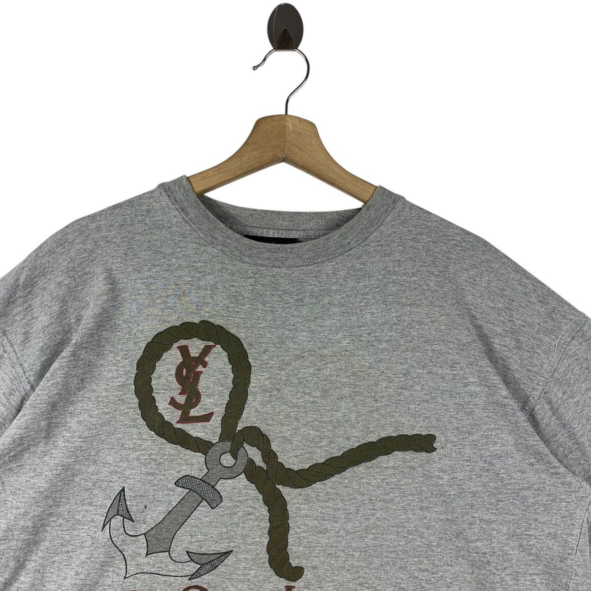 Designer × Yves Saint Laurent Vintage YVES SAINT LAURENT big logo printed tee Size US L / EU 52-54 / 3 - 2 Thumbnail
