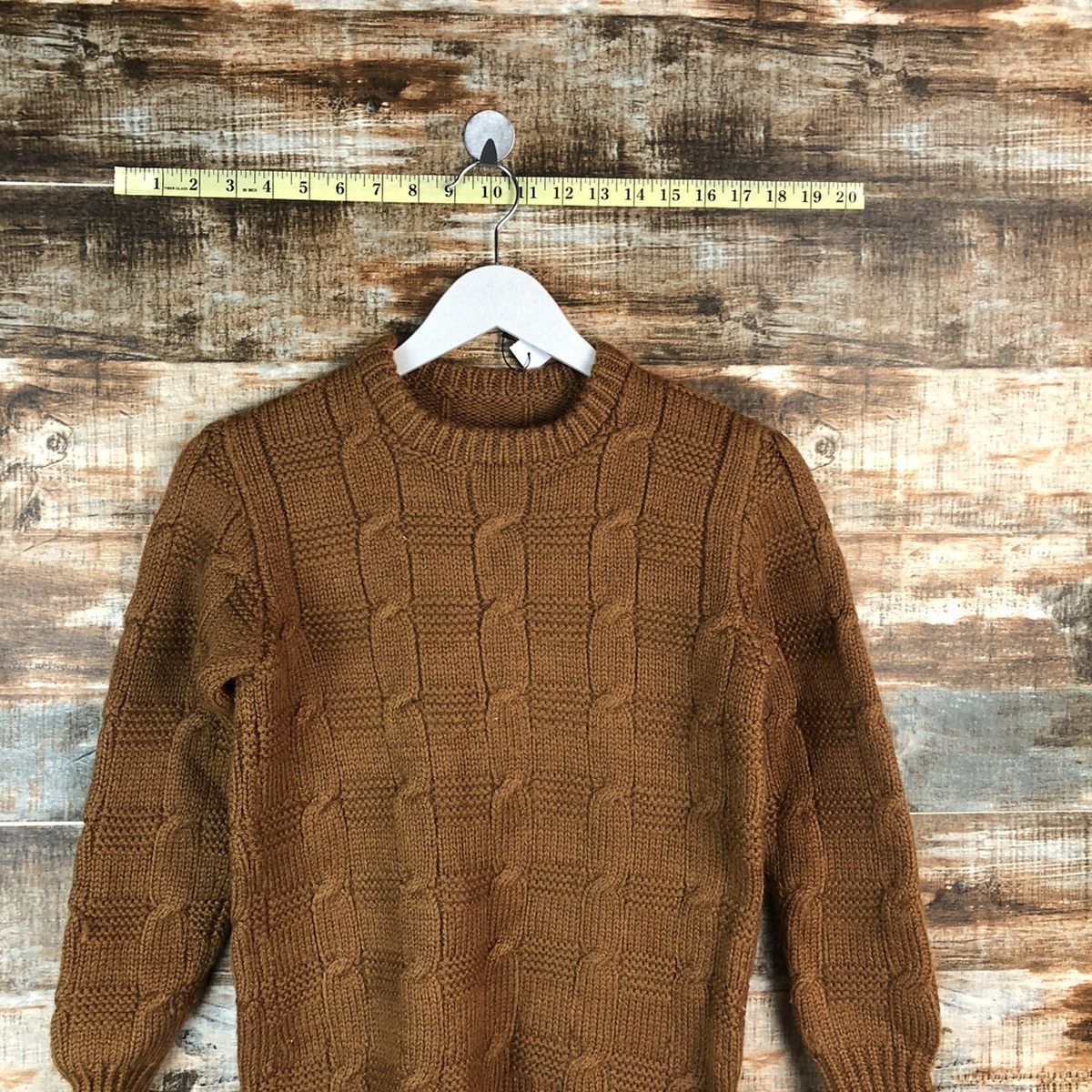 Homespun Knitwear × Japanese Brand Japan vintage Brown cable Knitwear sweatshirt #A1815 Size XS / US 0-2 / IT 36-38 - 2 Thumbnail
