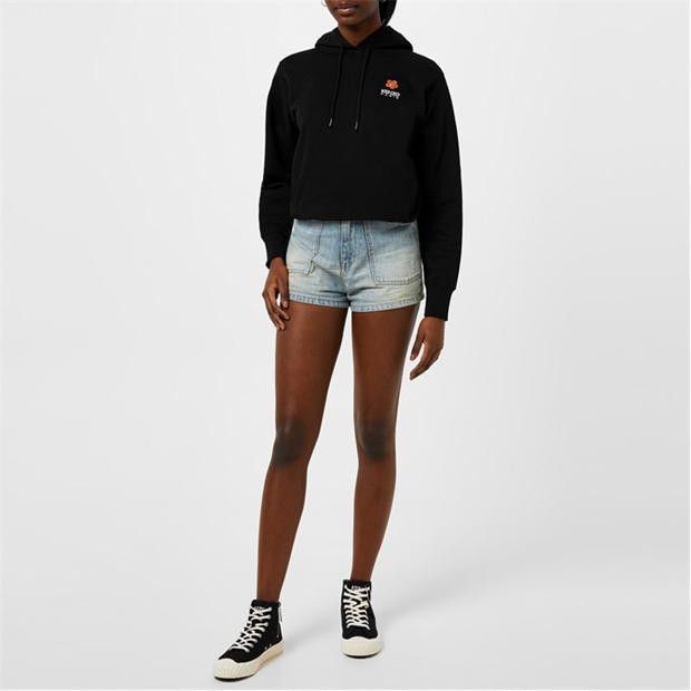 Kenzo o1g2r1mq1024 Floral Hoodie in Black Size L / US 10 / IT 46 - 7 Thumbnail