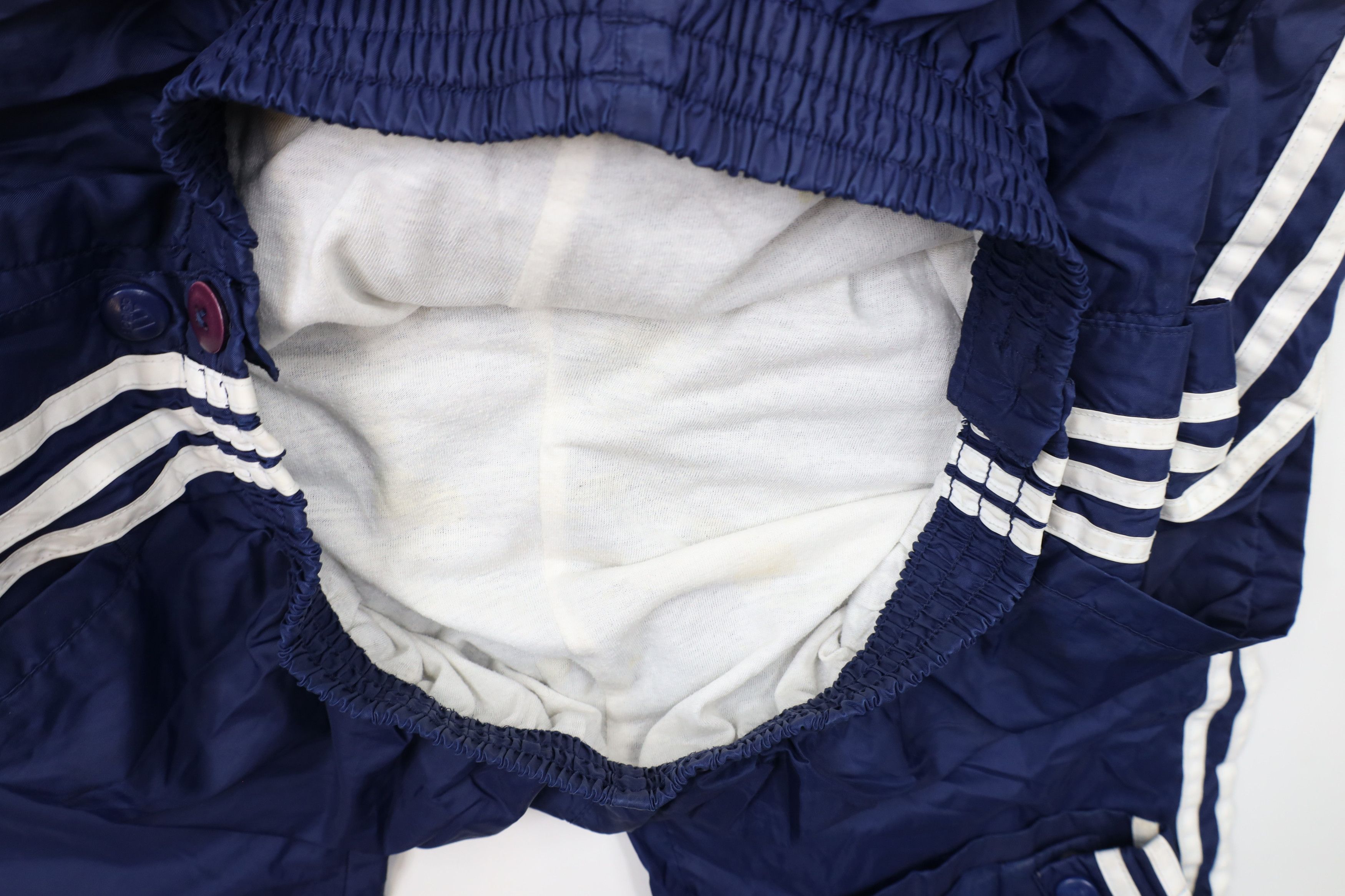 Adidas × Vintage Vintage 90s Adidas Spell Out Lined Tearaway Pants Blue Size US 34 / EU 50 - 10 Thumbnail