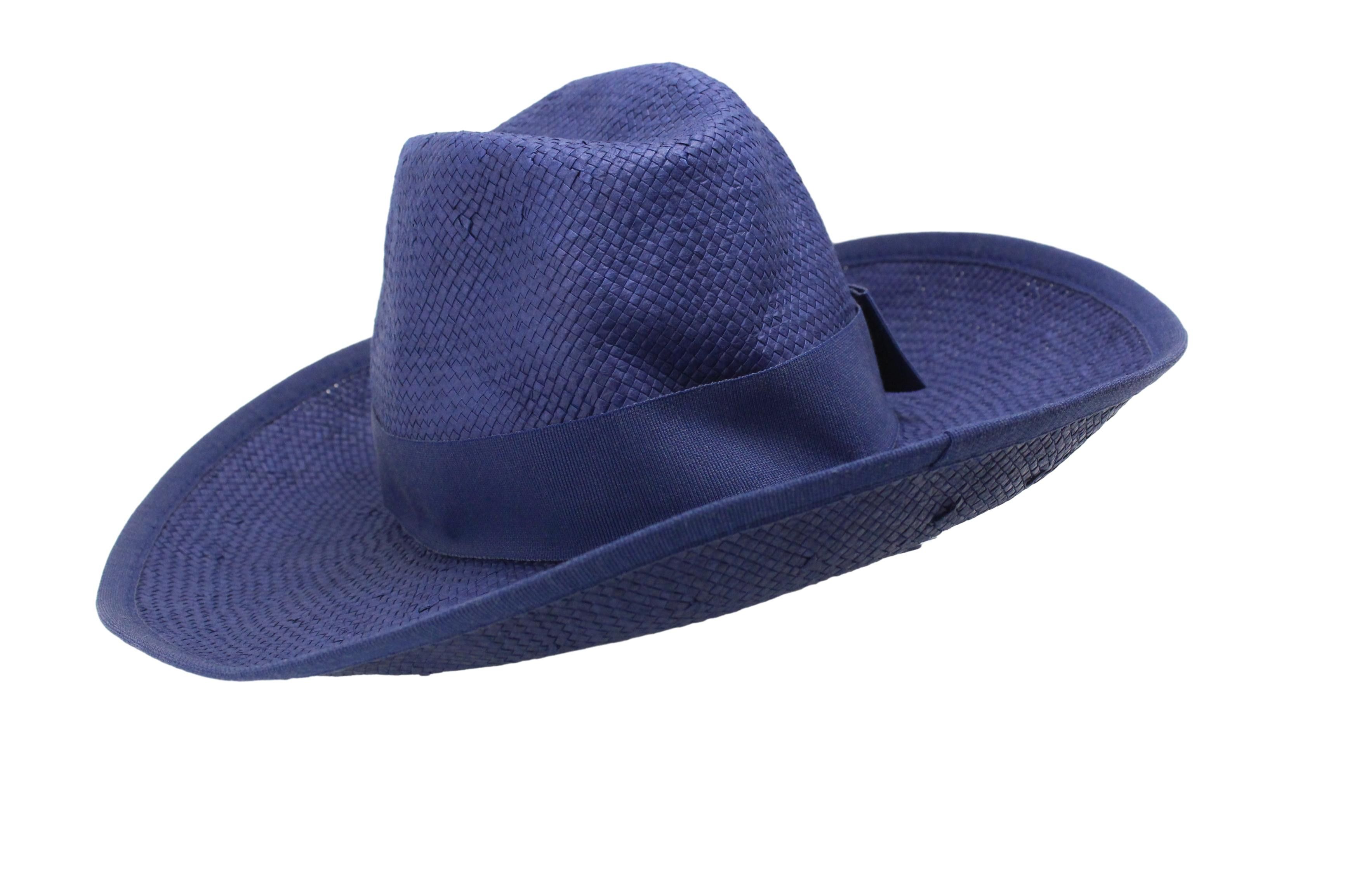 Armani ARMANI JEANS C5453 Hat Women's ONE SIZE Ribbon Casual Blue Size ONE SIZE - 5 Thumbnail