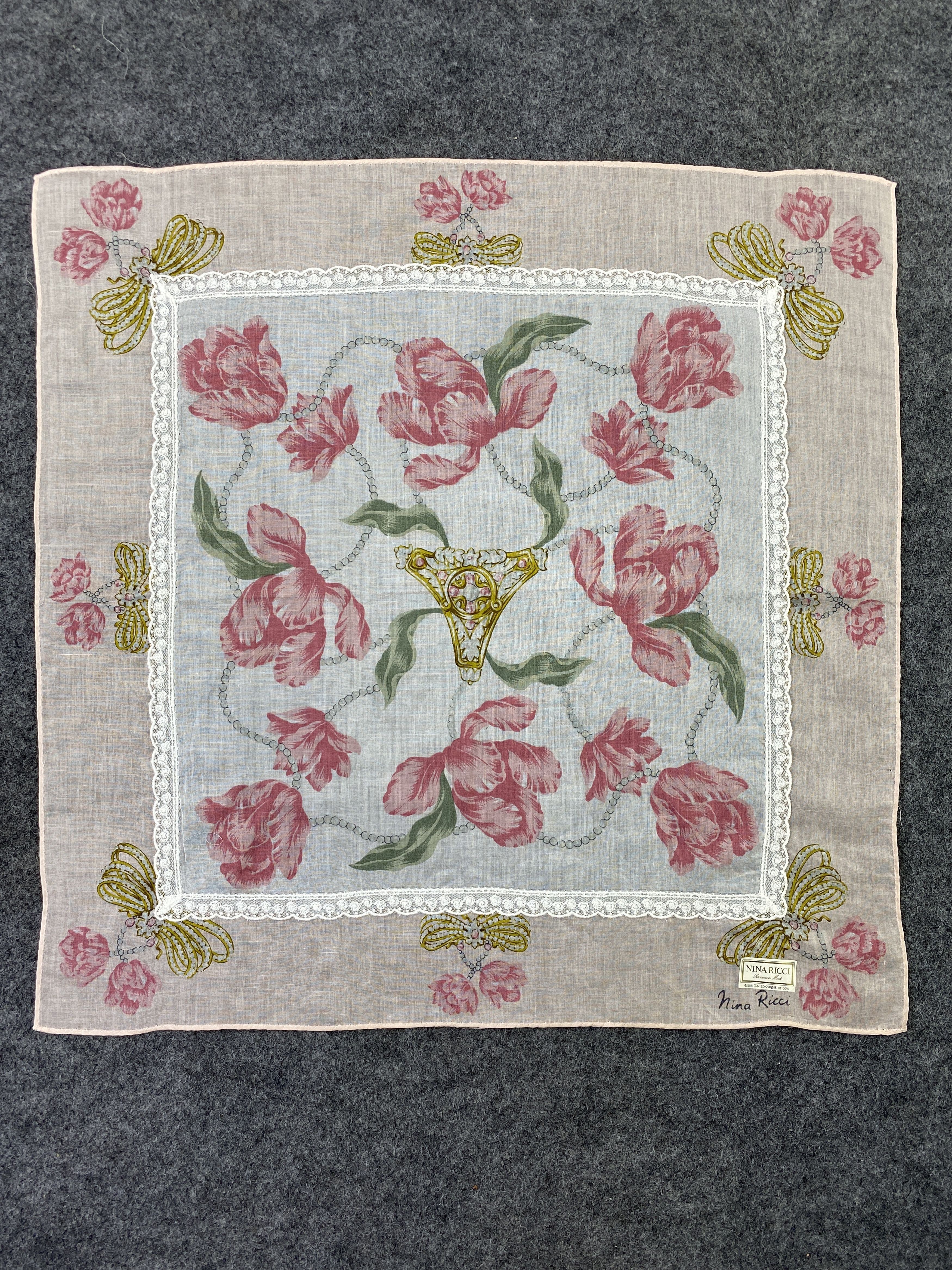 Nina Ricci Nina Ricci Handkerchief / Bandana / Neckerchief-B279 Size ONE SIZE - 3 Thumbnail