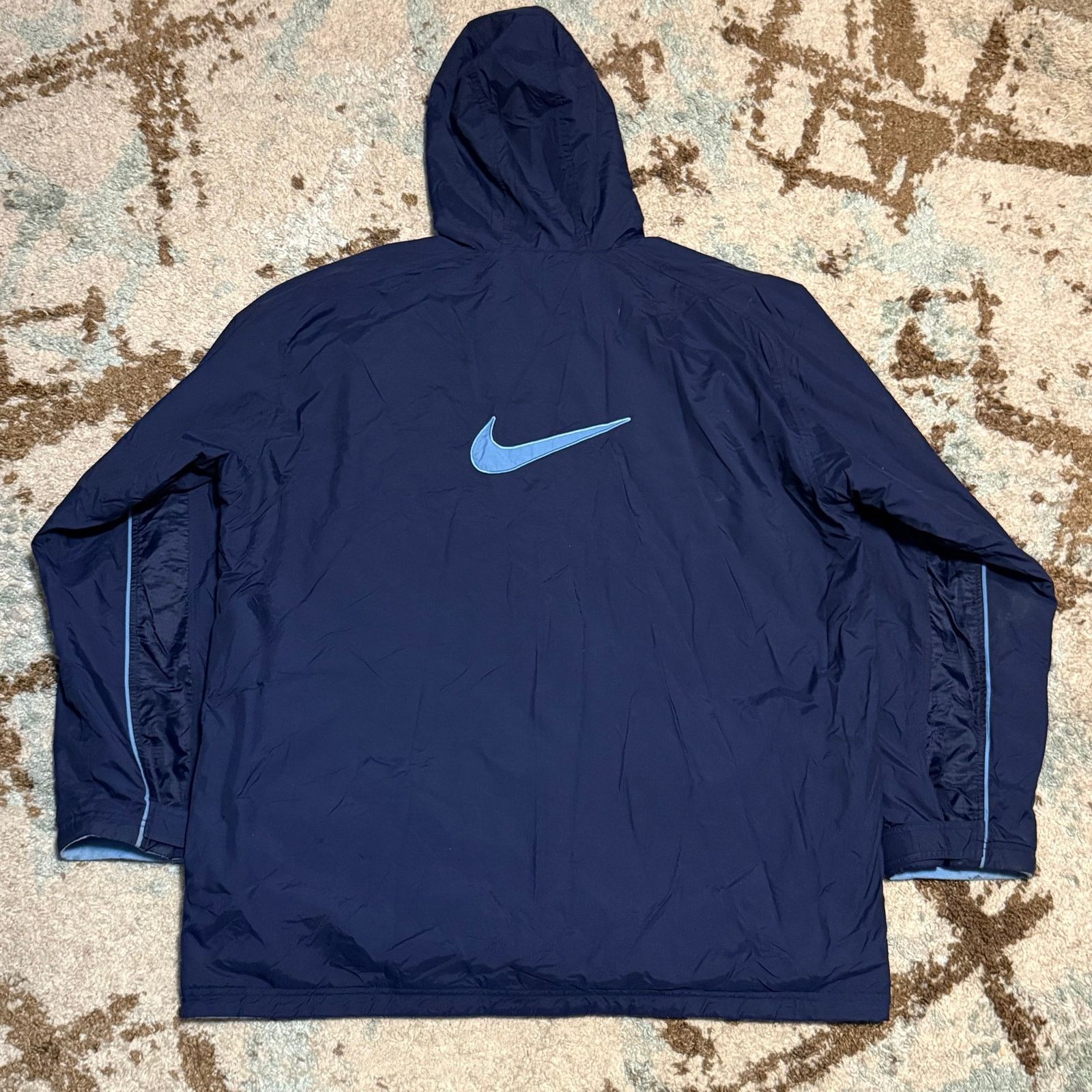 Nike × Vintage Vintage Nike Reversible Jacket Size XL Fleece Navy/Blue Y2K Size US XL / EU 56 / 4 - 2 Thumbnail