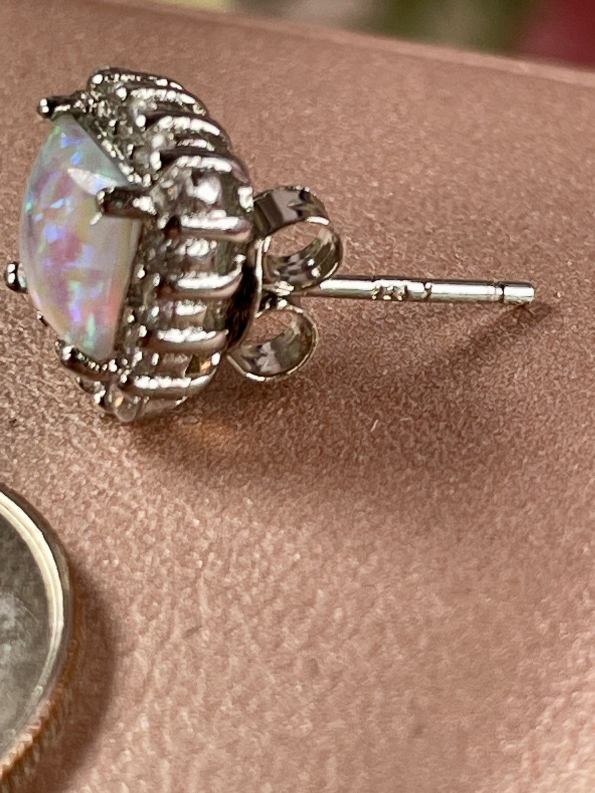 Other Genuine Andamooka OPAL and white Topaz. 2.5CT Silver 925 Size ONE SIZE - 4 Thumbnail