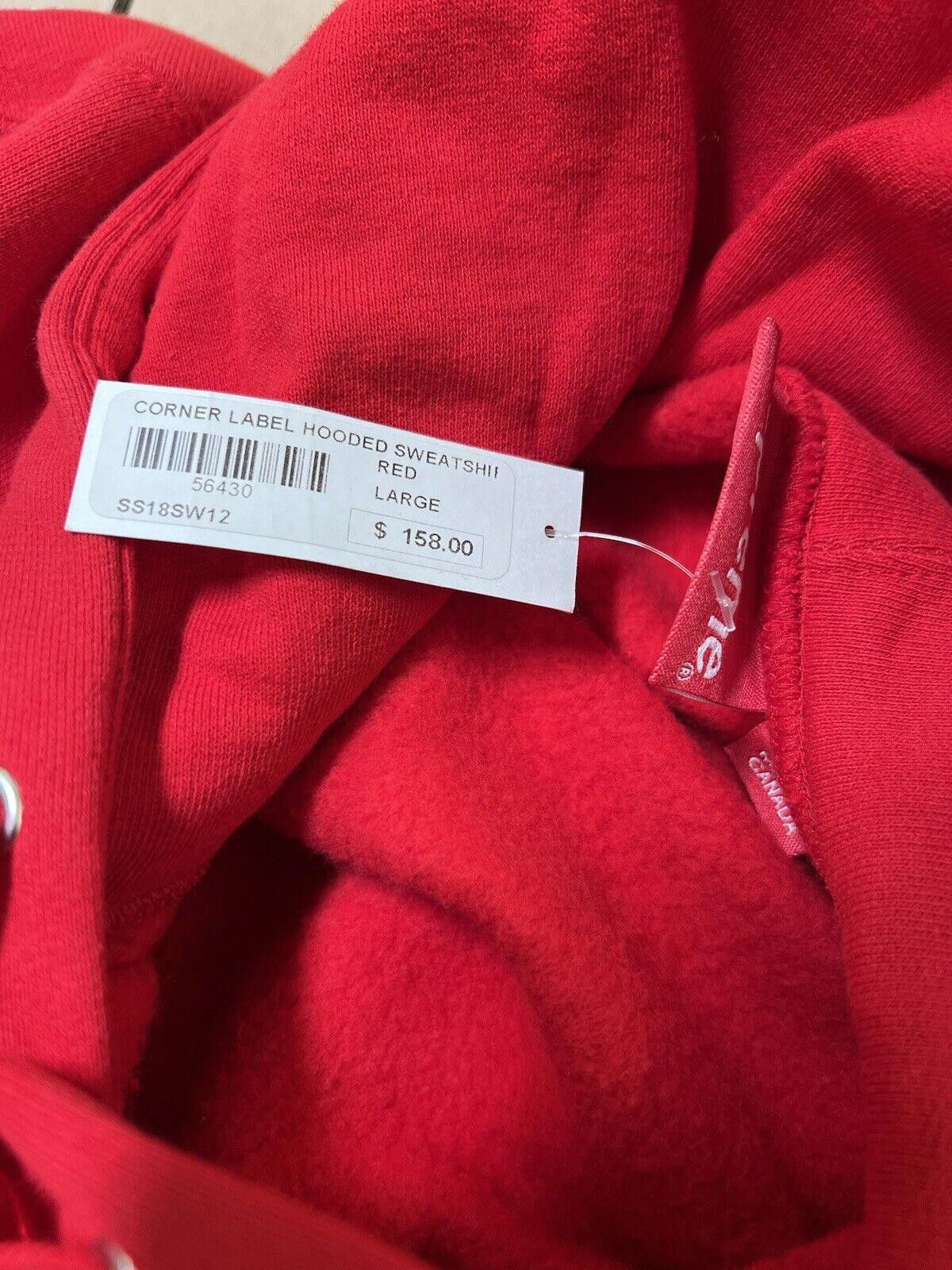Supreme SS18 SUPREME CORNER LABEL HOODED SWEATSHIRT HOODIE Size US L / EU 52-54 / 3 - 10 Thumbnail