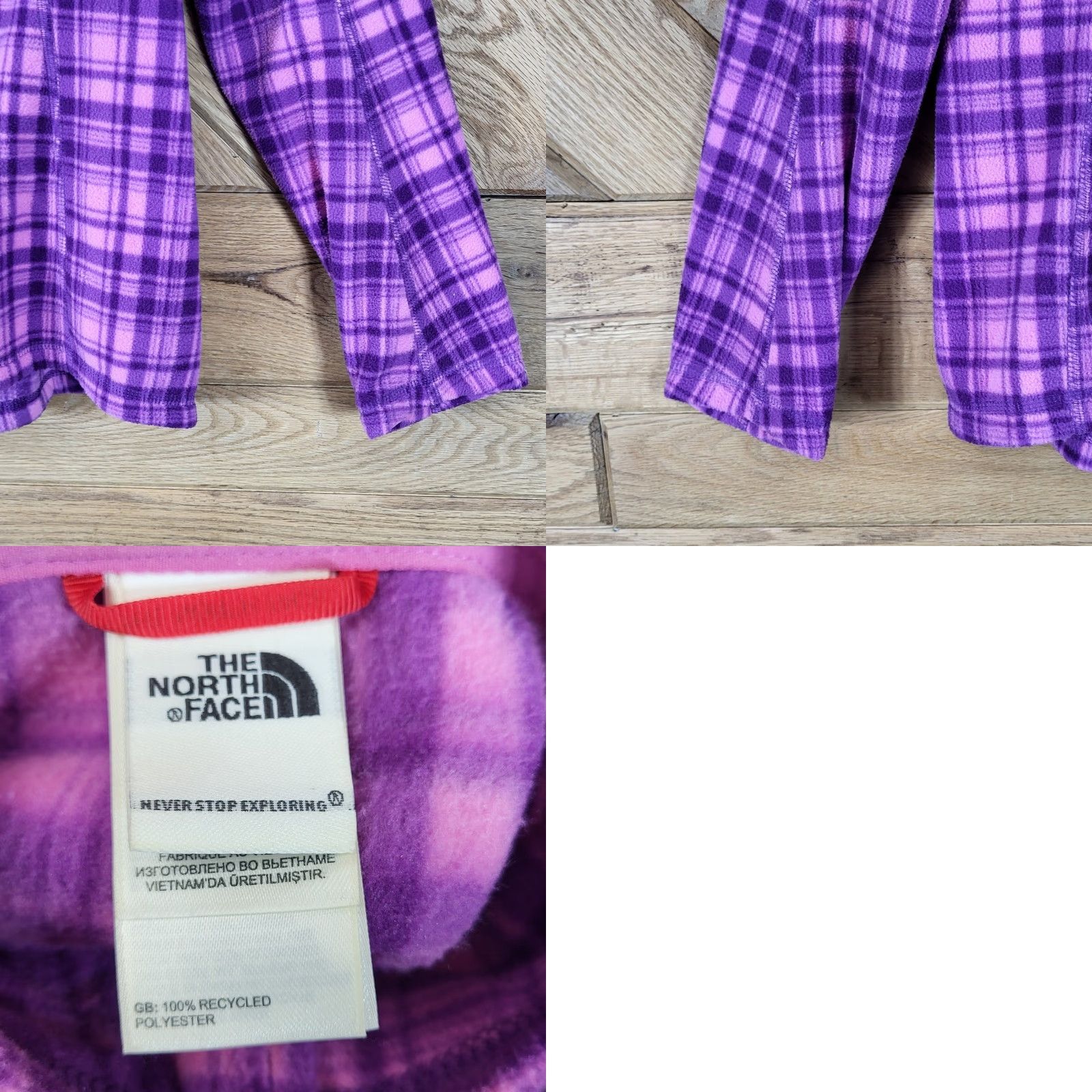 The North Face The North Face TKA 100 Fleece Pullover Womens S 1/4 Zip Plaid Purple Pink Jacket Pullover TKA100 Womens S Purple Plaid 1990s? Size S / US 4 / IT 40 - 8 Thumbnail