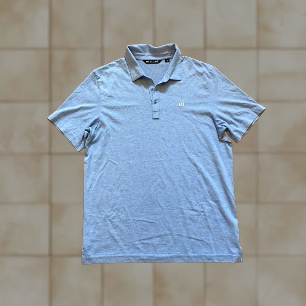 TravisMathew Travis Mathew Mens Tshirt Short Sleeve Crew Neck Solid Light Blue Pima Cotton Size L Size US L / EU 52-54 / 3 - 1 Thumbnail