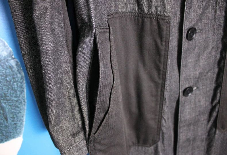 Yohji Yamamoto Yohji Yamamoto 15ss grey and black colour block coat 2505-N Size US M / EU 48-50 / 2 - 3 Thumbnail