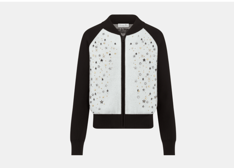 Dior o1w1db10326 514V50 Bomber Jacket in Black/White Size XS / US 0-2 / IT 36-38 - 1 Thumbnail
