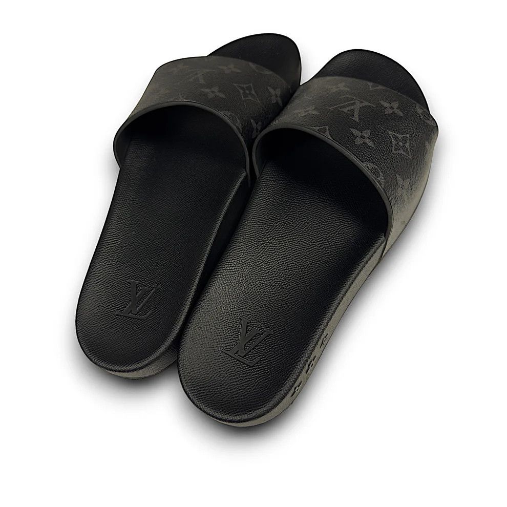 Louis Vuitton Classic LV Monoram Slides Size US 10 / EU 43 - 4 Thumbnail