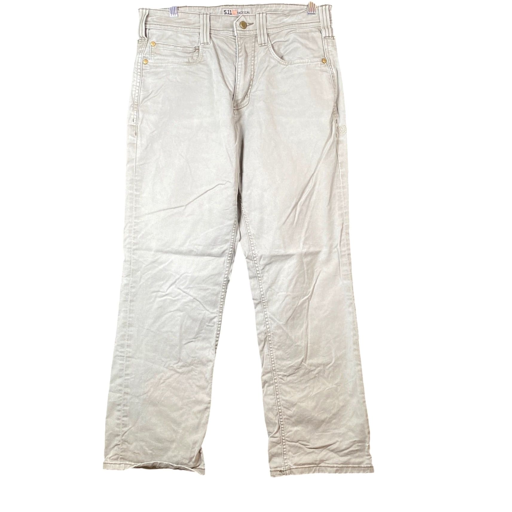 Vintage 5.11 Tactical Series Mens Jeans Tan Straight Workwear Stretch 31x30 Mens Pants Beige Size 31 Straight Jeans 5.11 Tactical Size US 31 - 2 Thumbnail