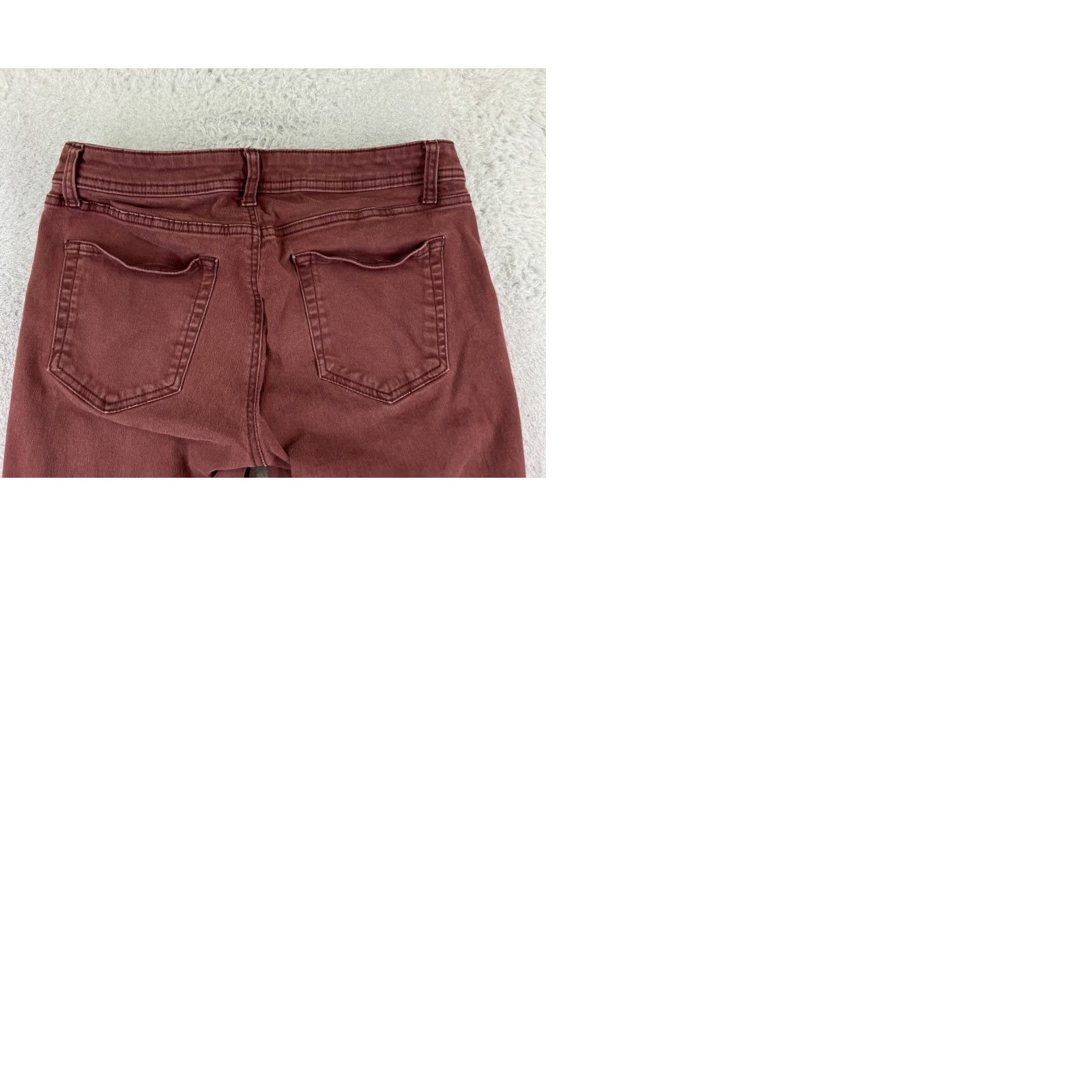 Vintage Sonoma Jeans Womens 8 Red Skinny Low Rise 28x28 Cotton Blend Stretch Denim 5-Pocket Design Starched? Size 30" / US 8 / IT 44 - 10 Thumbnail