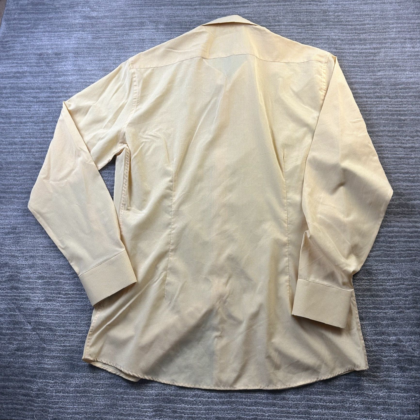 Vintage State & Liberty Shirt Mens XL Yellow Button Up Stretch Athletic Fit Size US XL / EU 56 / 4 - 2 Thumbnail