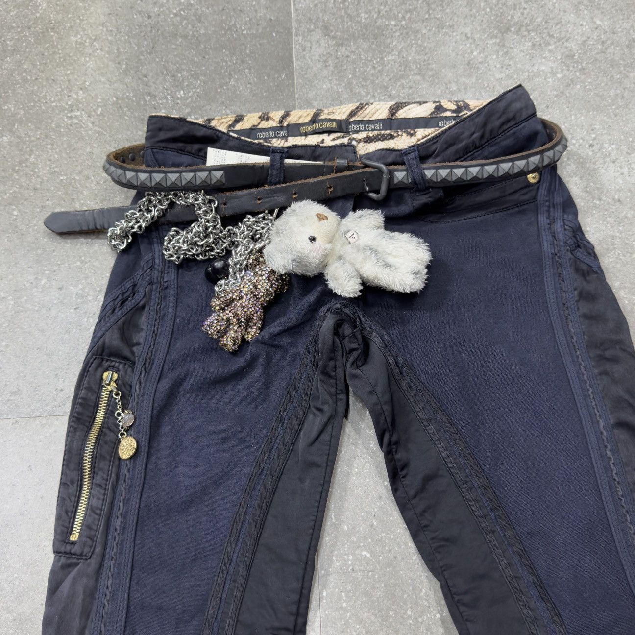 Roberto Cavalli Roberto Cavalli Two Toned Flared Trousers Size 30" / US 8 / IT 44 - 2 Thumbnail