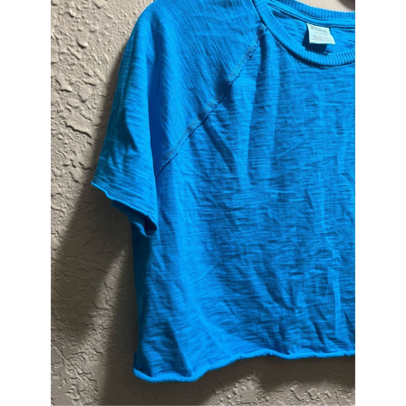 Pink PINK By Victoria’s Secret Blue Cropped T-Shirt Woman’s Size Size S / US 4 / IT 40 - 3 Thumbnail