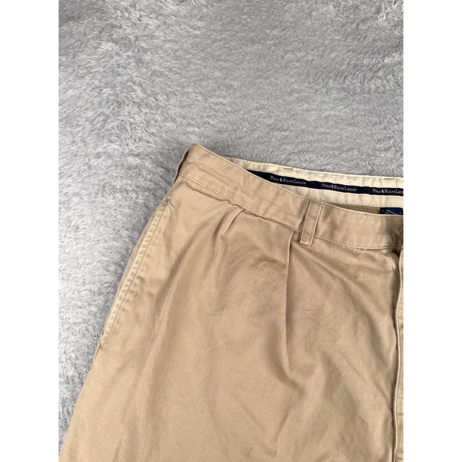 Polo Ralph Lauren Polo Ralph Lauren Shorts Men 40 Beige Pleated Bermuda Twill Cotton 100% Classic Fit Zip Pockets Logo 40x9 Casual Bermuda Shorts Mens Size US L / EU 52-54 / 3 - 5 Thumbnail