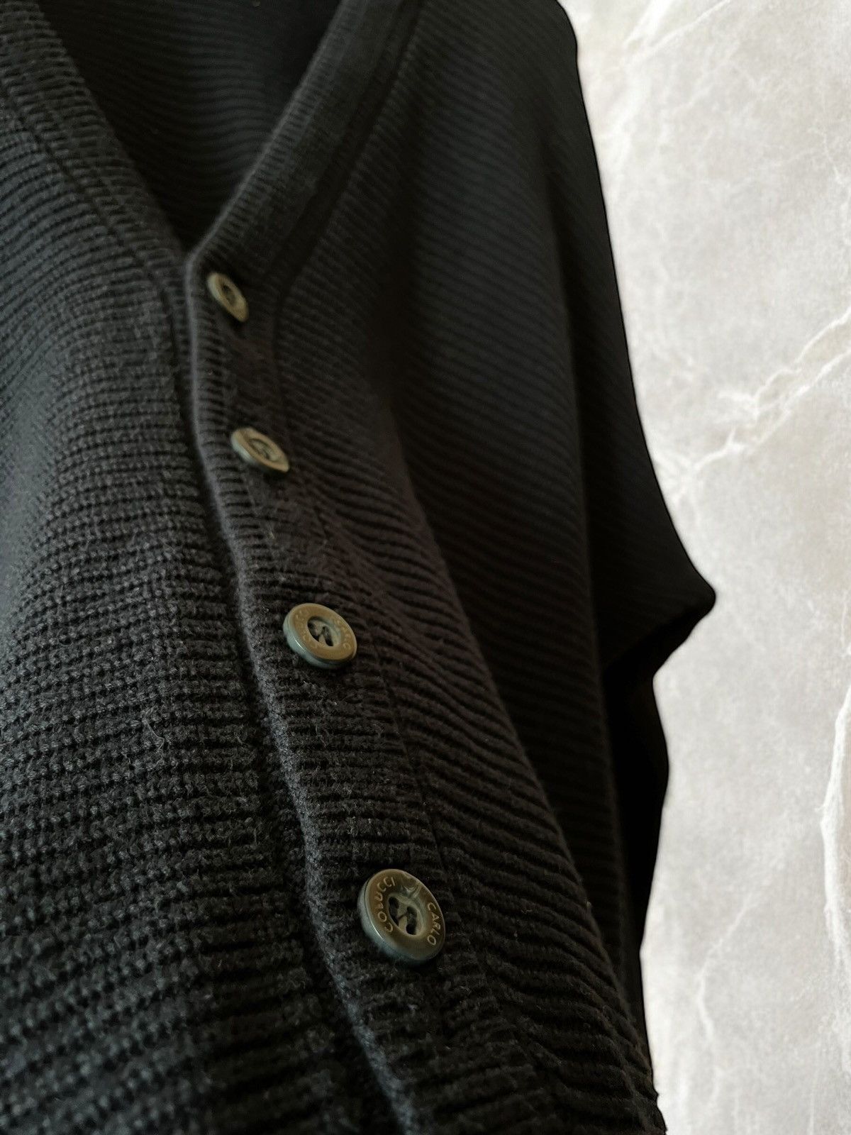Carlo Colucci × Vintage CARLO COLUCCI HEAVY KNIT Cardigan Sweater y2k Avant Garde Size US L / EU 52-54 / 3 - 4 Thumbnail