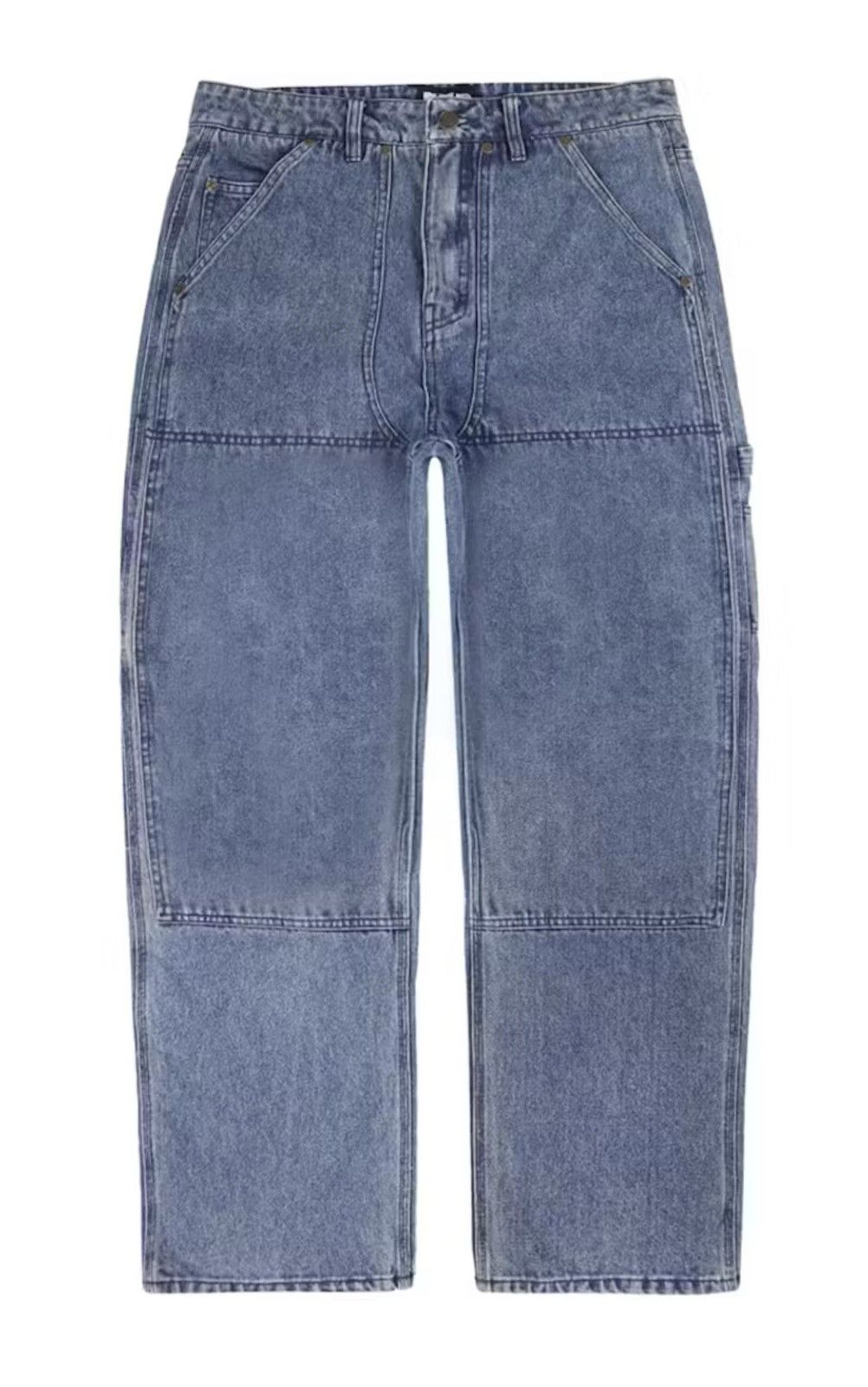 Fuck The Population FTP Frayed Denim Logo Carpenter Pant Washed Indigo Size 36 Size US 36 / EU 52 - 2 Thumbnail