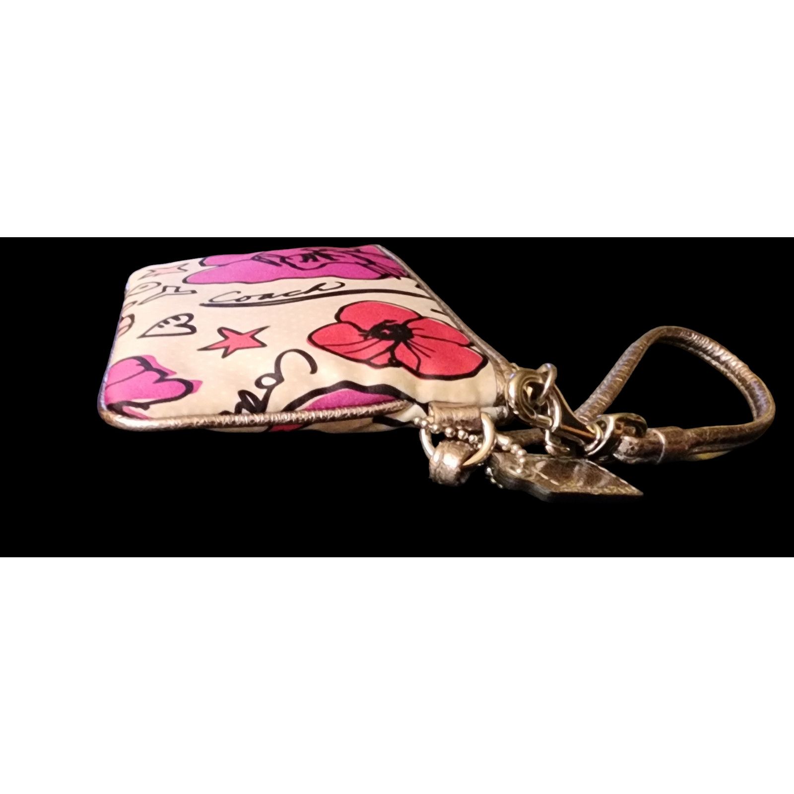 Coach Limited Edition COACH Poppy Kyra Wristlet Pink Floral Size ONE SIZE - 6 Thumbnail