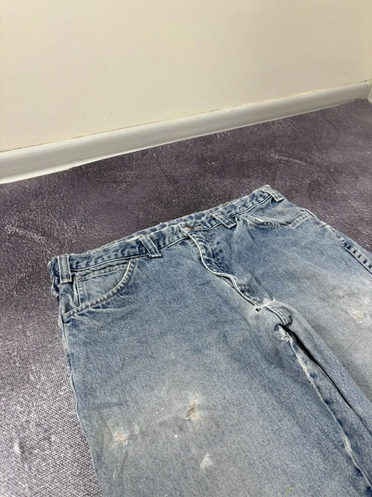 Dickies × Vintage Vintage 90s Dickies Flame Resistant USA Denim Baggy Jeans Size US 36 / EU 52 - 10 Thumbnail