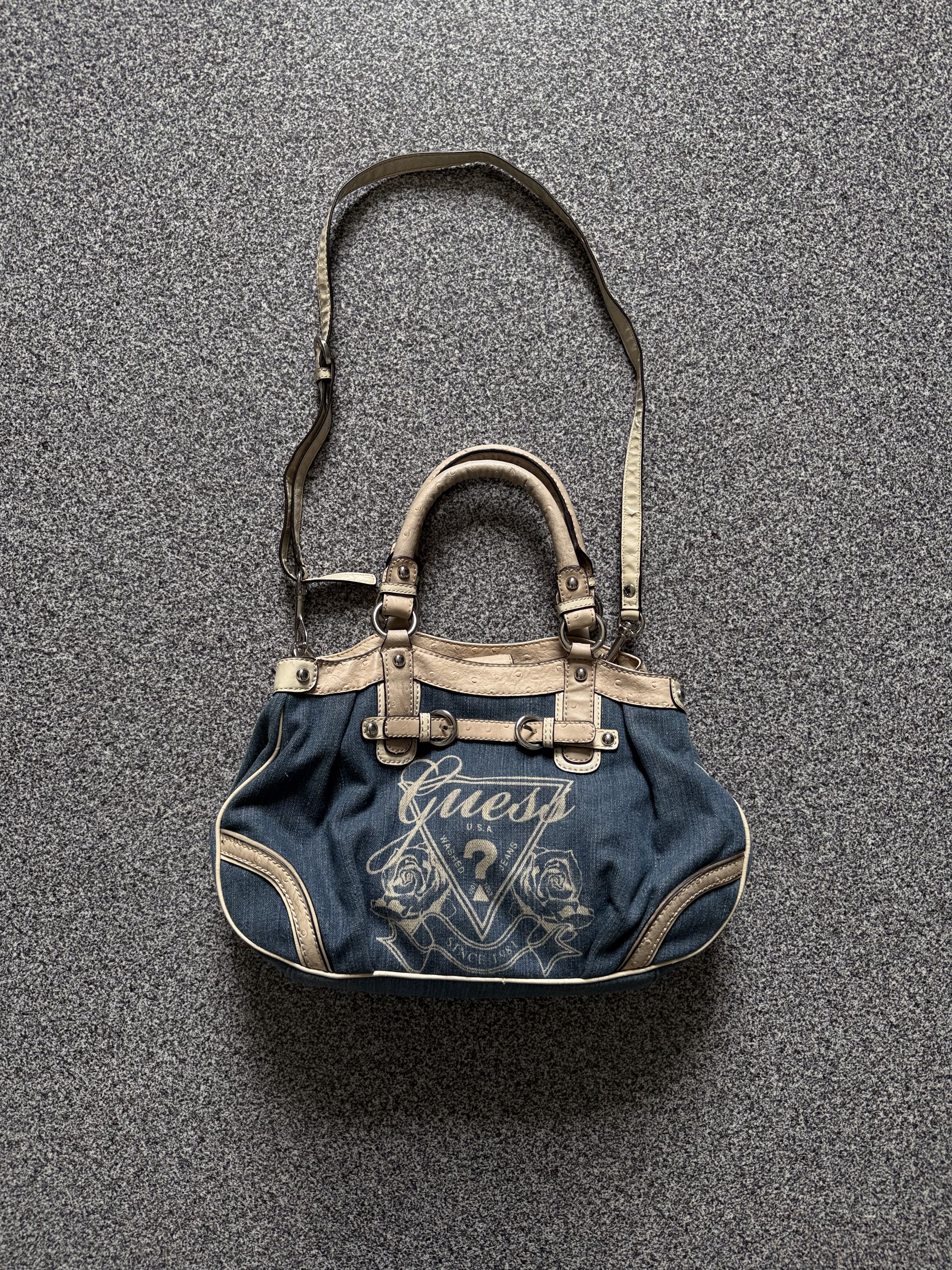 Guess Vintage Y2K Denim Shoulder Bag in Blue, Women's