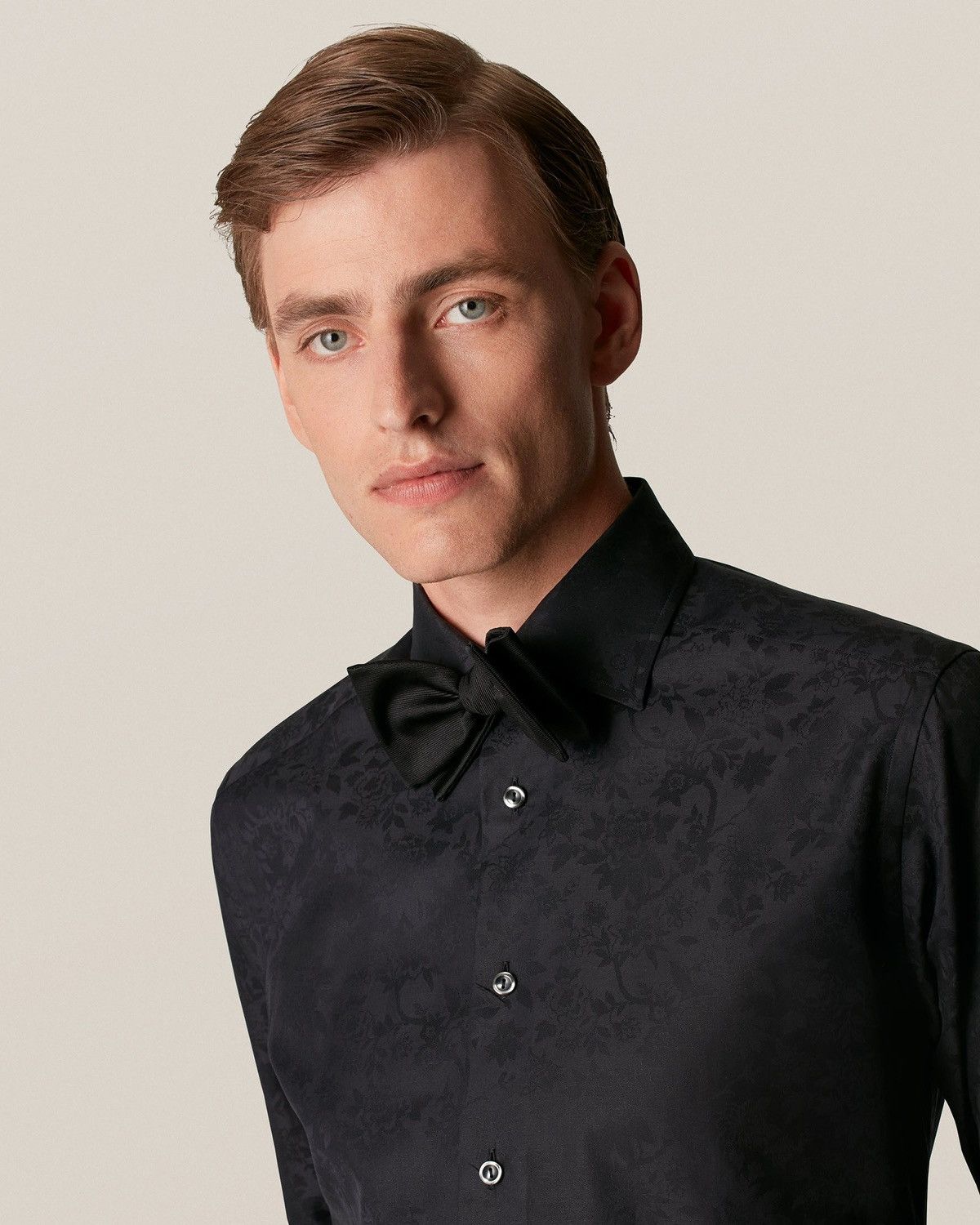 Eton Eton Mens Black Button Up Shirt Floral Luxury RRP $369 Size US XL / EU 56 / 4 - 3 Thumbnail