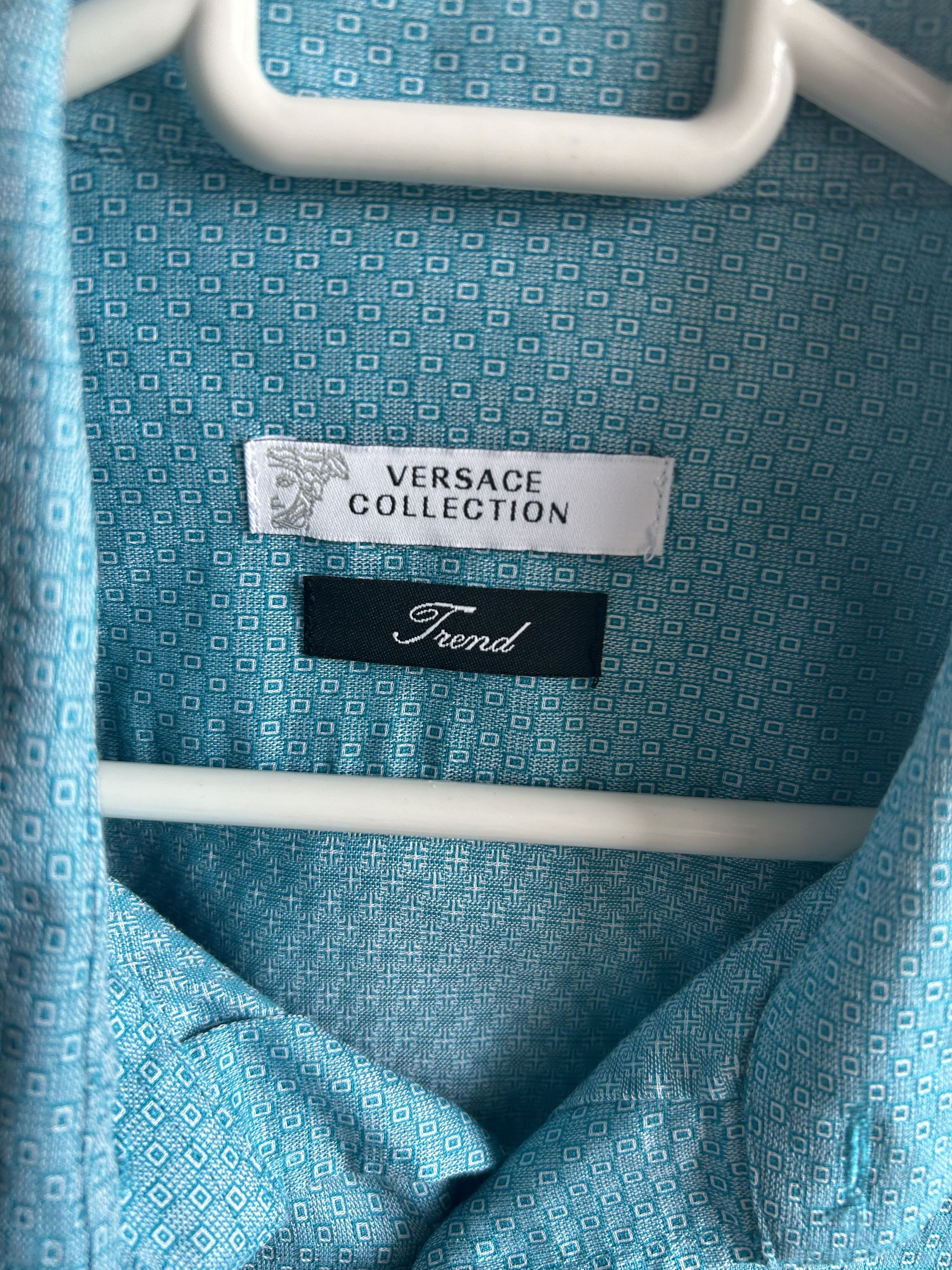 Versace Versace shirt blue vintage Size US M / EU 48-50 / 2 - 2 Thumbnail