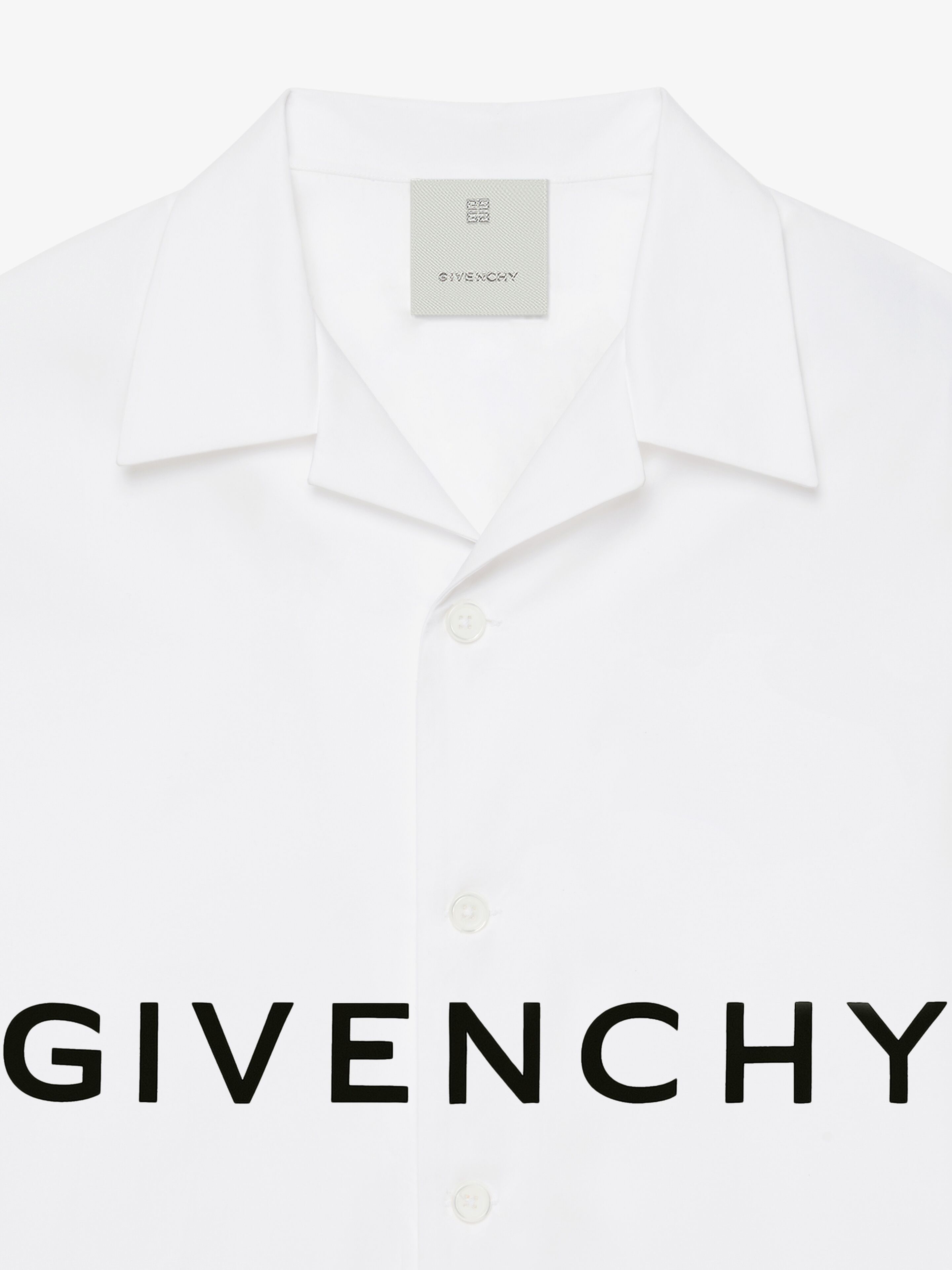 Givenchy o1w1db10925 SS Boxy Fit Hawaiin Collar Shirt in White Size US L / EU 52-54 / 3 - 5 Thumbnail