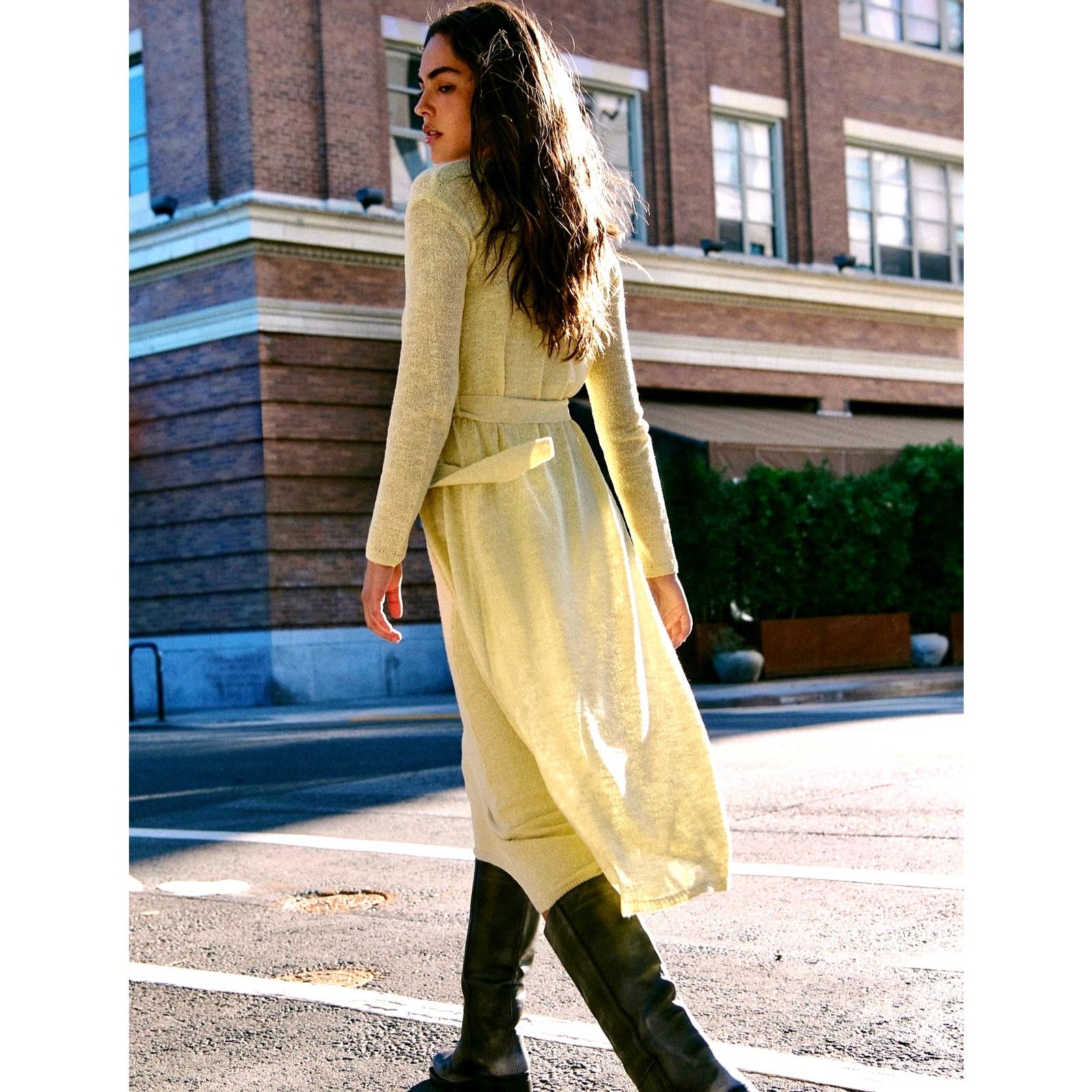 Free People Free People Lottie Solid Sweater Dress Set Lemongrass M Size M / US 6-8 / IT 42-44 - 4 Thumbnail