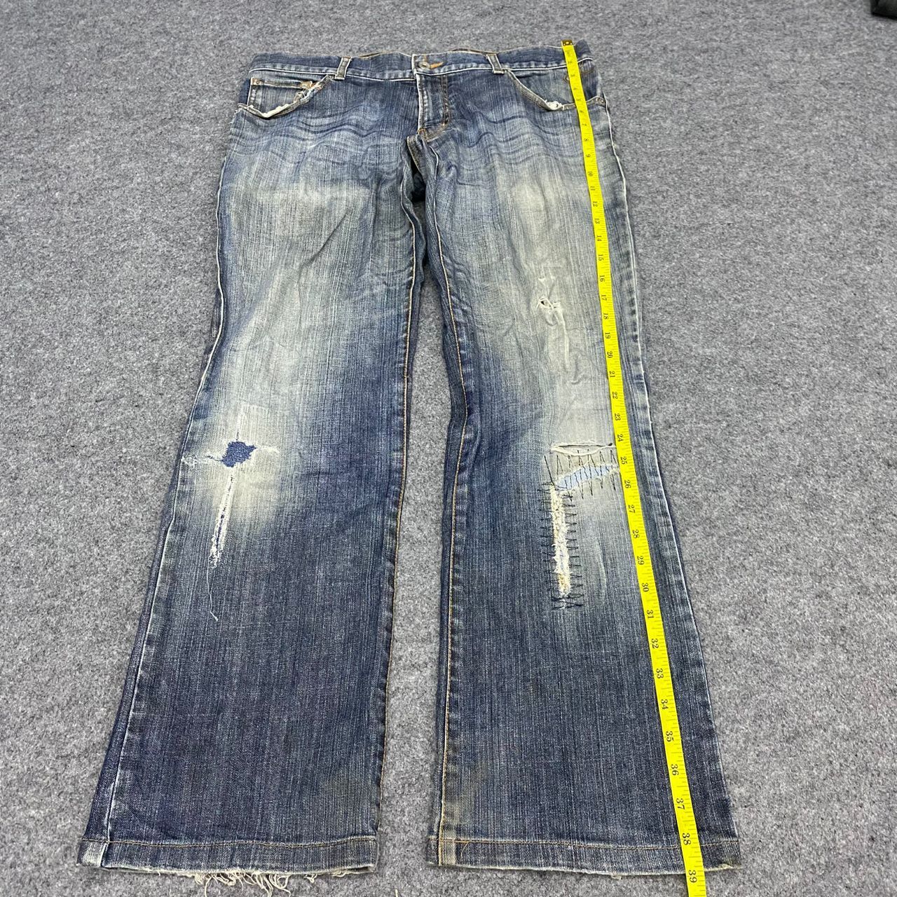 If Six Was Nine 💥Best Offer💥Vintage Joseph Homme Flare Distressed Denim Size US 36 / EU 52 - 3 Thumbnail