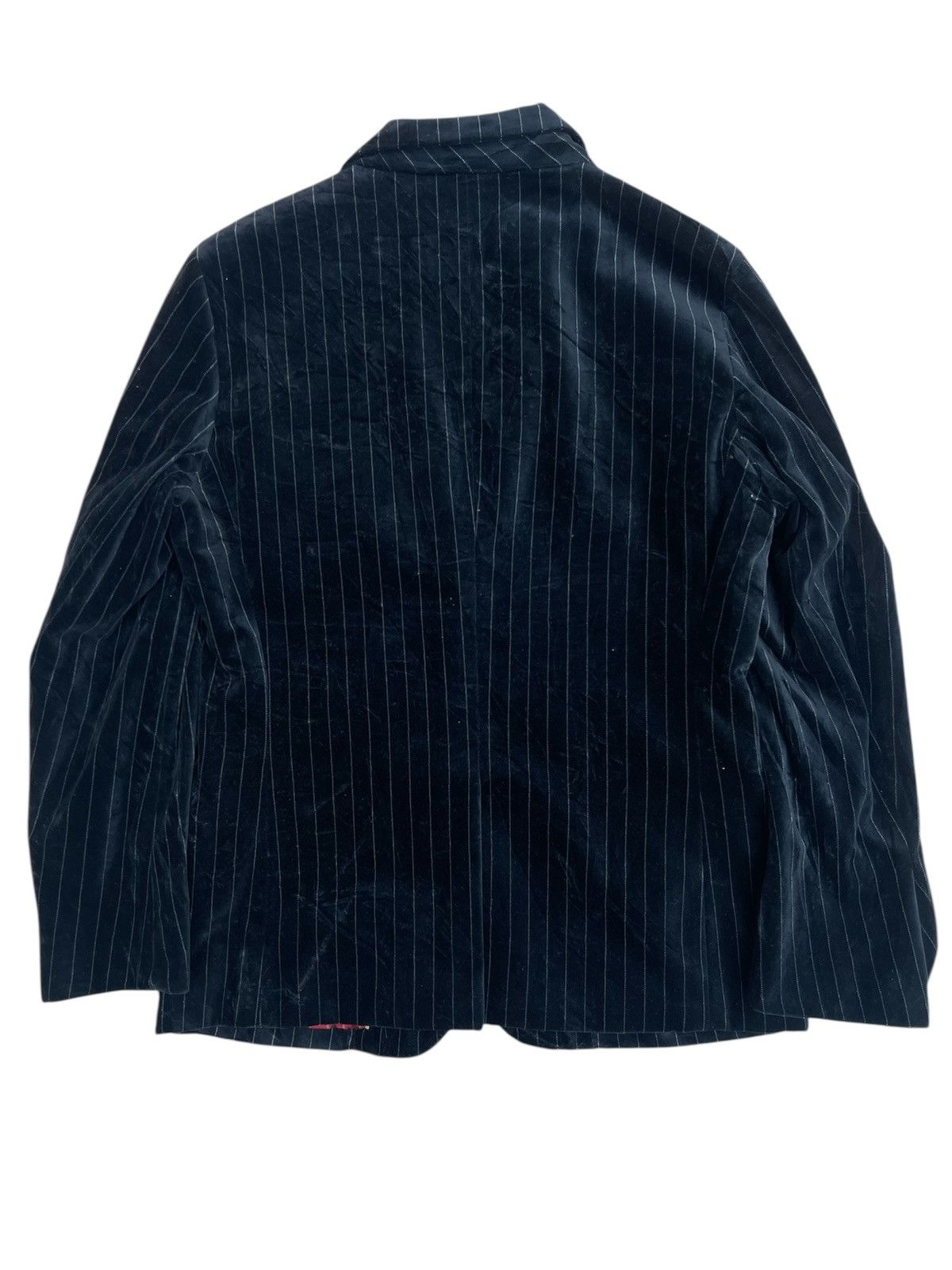 JUN MEN JUN MEN Pinstripe Velvet Blazer Red Lined, 2-Button Classic Size US S / EU 44-46 / 1 - 2 Thumbnail
