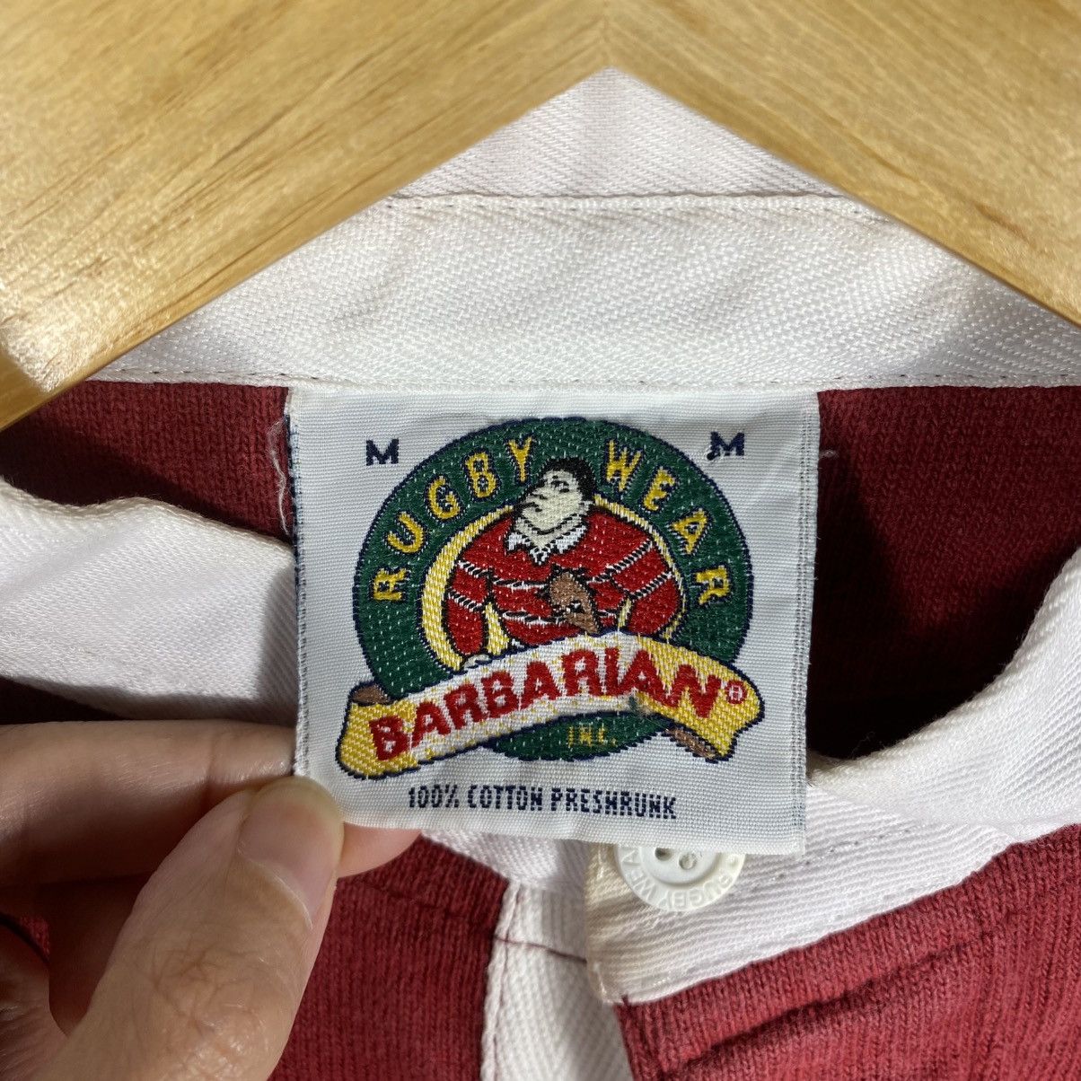 Barbarian Vintage BARBARIAN RUGBY WEAR Red Longsleeve Shirt Size US M / EU 48-50 / 2 - 6 Thumbnail